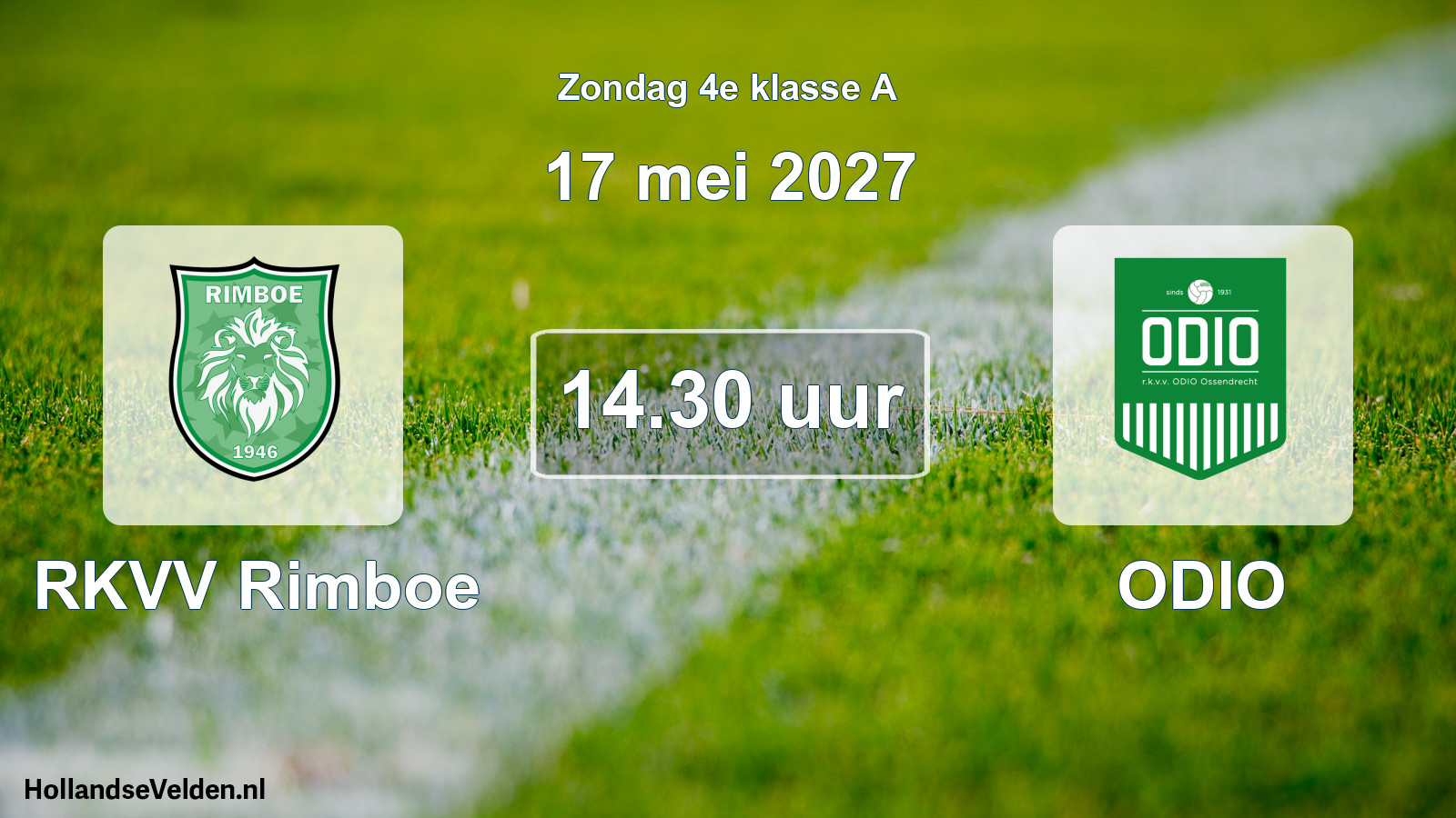 Geplande wedstrijd: RKVV Rimboe - ODIO (17 mei 2027)