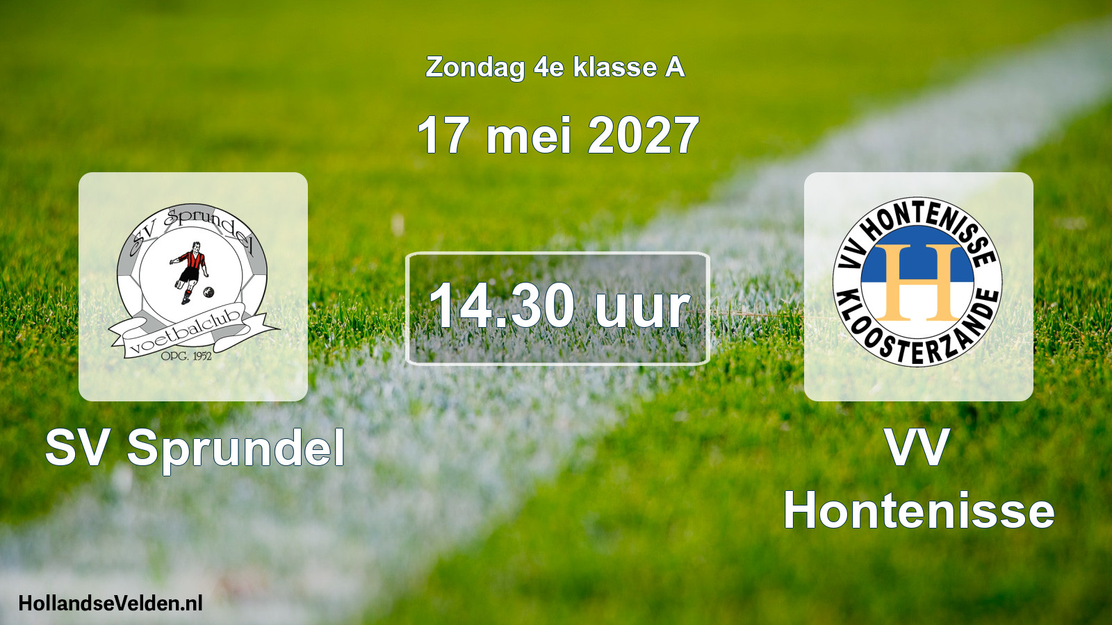 Geplande wedstrijd: SV Sprundel - VV Hontenisse (17 mei 2027)