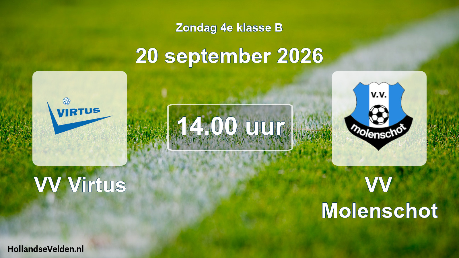 Geplande wedstrijd: VV Virtus - VV Molenschot (20 september 2026)