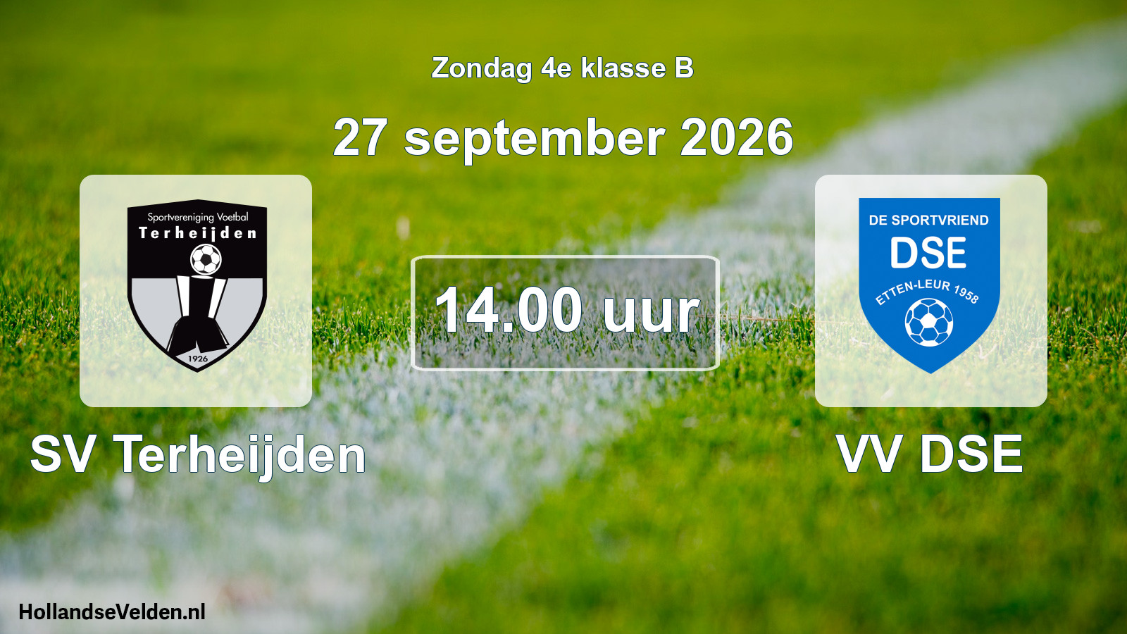 Geplande wedstrijd: SV Terheijden - VV DSE (27 september 2026)