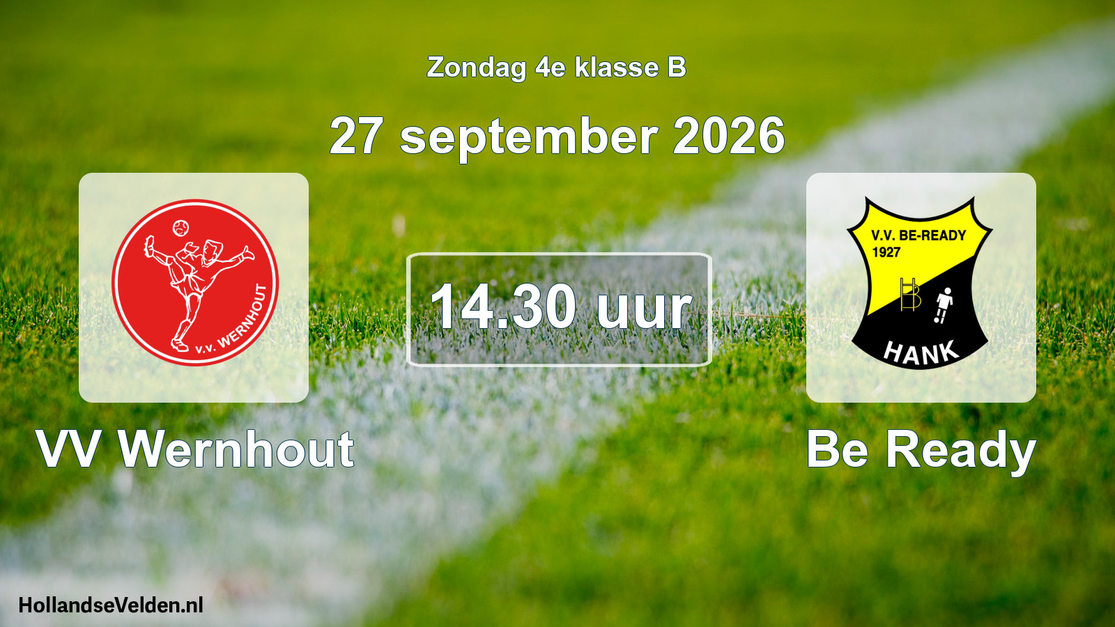 Geplande wedstrijd: VV Wernhout - Be Ready (27 september 2026)