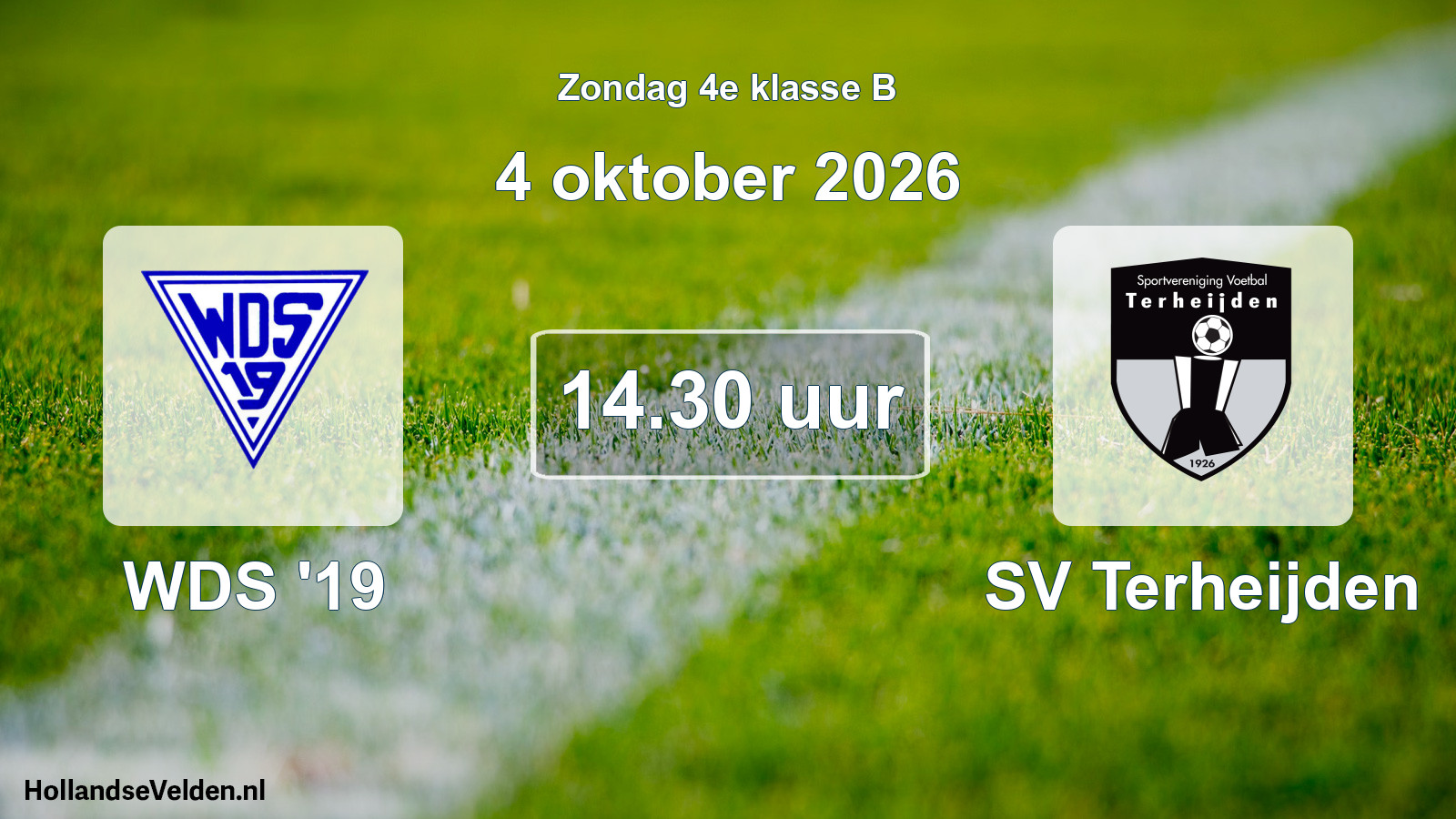Geplande wedstrijd: WDS '19 - SV Terheijden (4 oktober 2026)