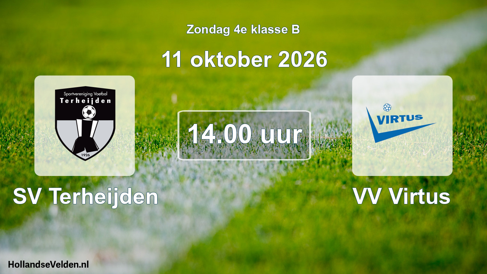 Geplande wedstrijd: SV Terheijden - VV Virtus (11 oktober 2026)