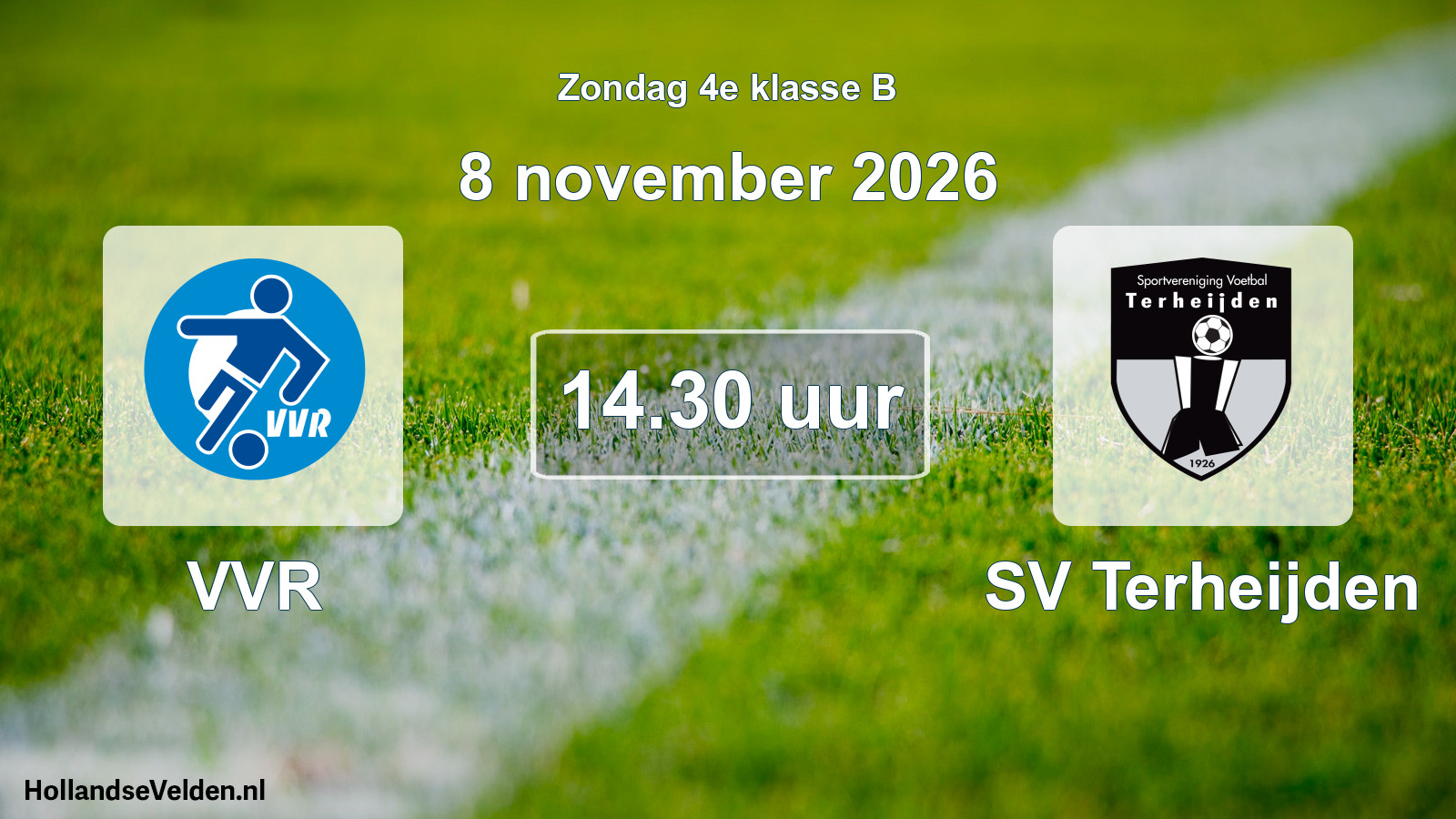 Geplande wedstrijd: VVR - SV Terheijden (8 november 2026)