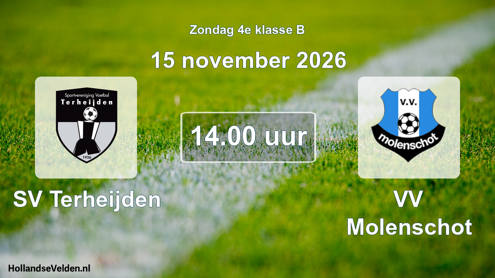 Scheduled Match: SV Terheijden - VV Molenschot (15 November 2026)