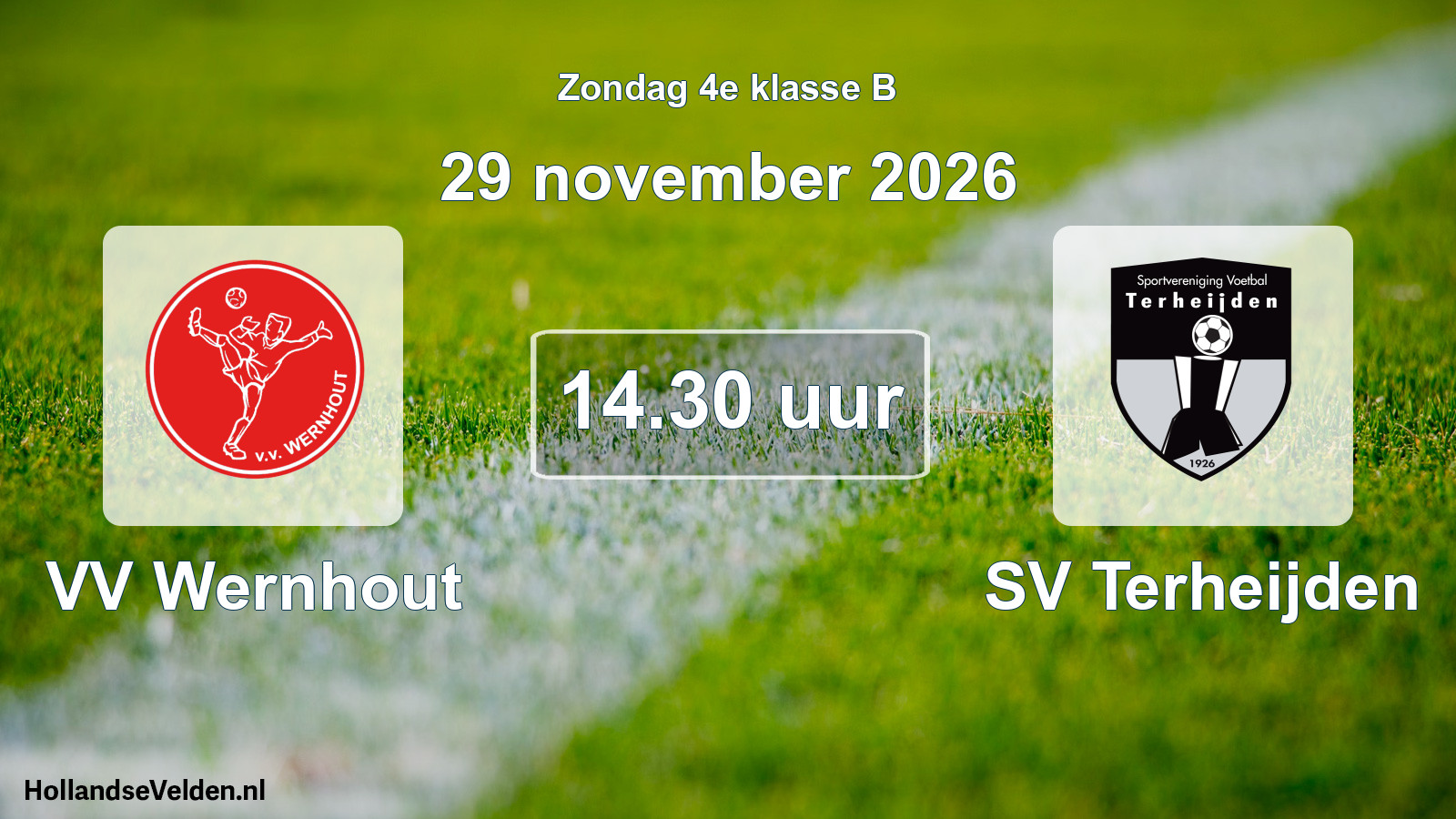 Geplande wedstrijd: VV Wernhout - SV Terheijden (29 november 2026)