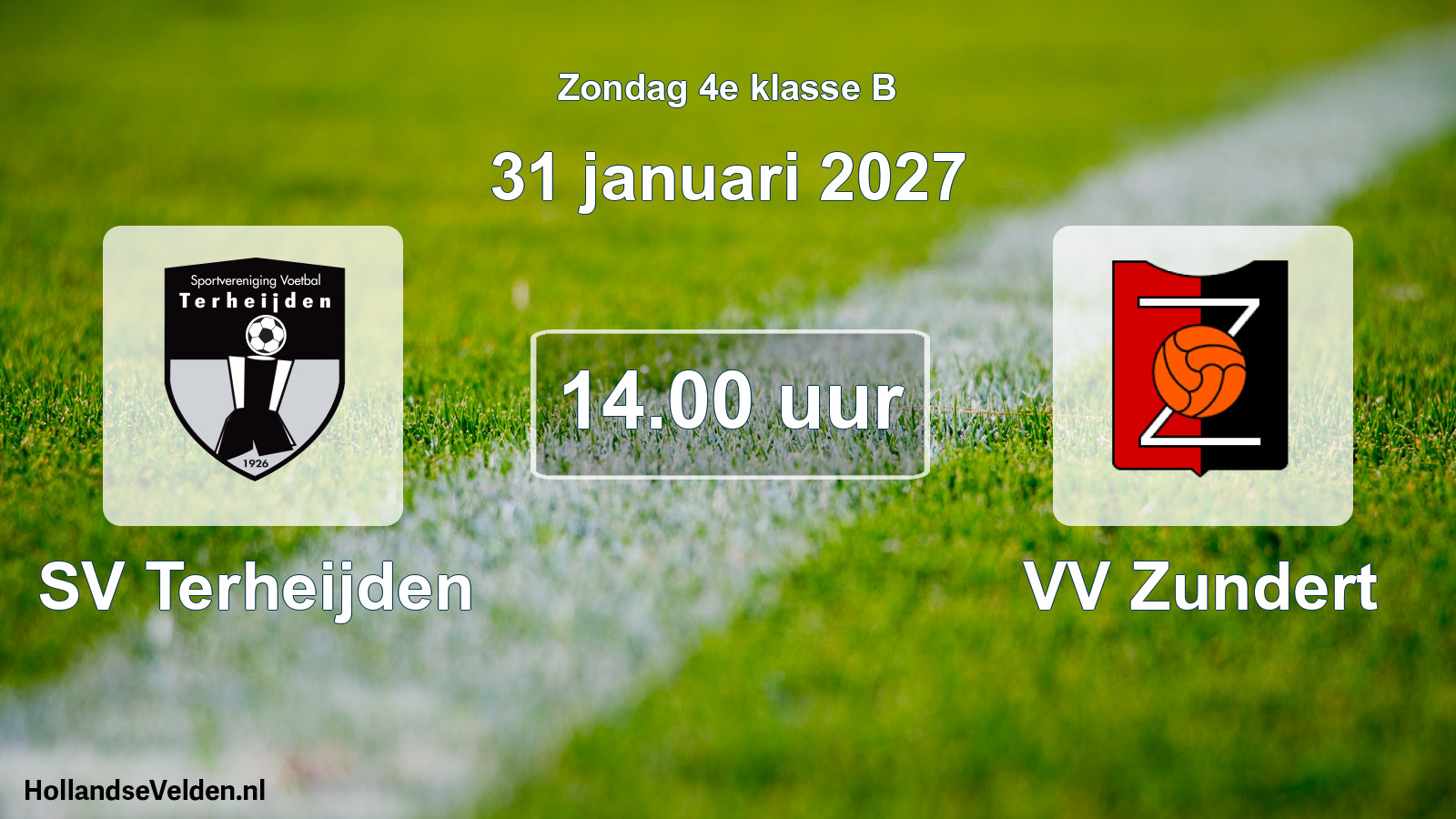 Geplande wedstrijd: SV Terheijden - VV Zundert (31 januari 2027)