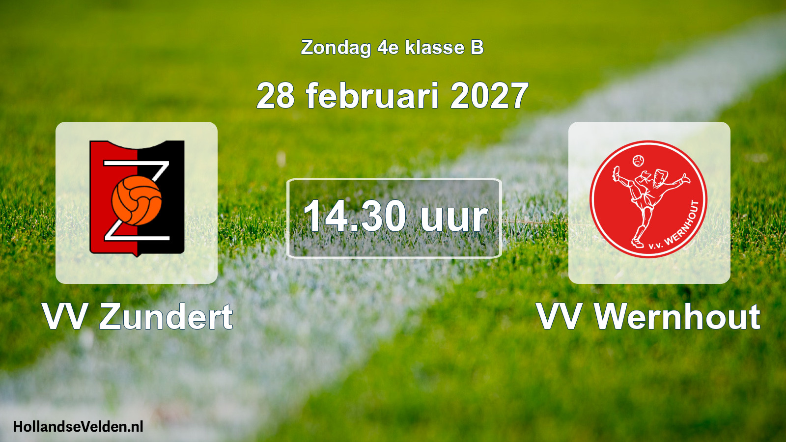 Geplande wedstrijd: VV Zundert - VV Wernhout (28 februari 2027)