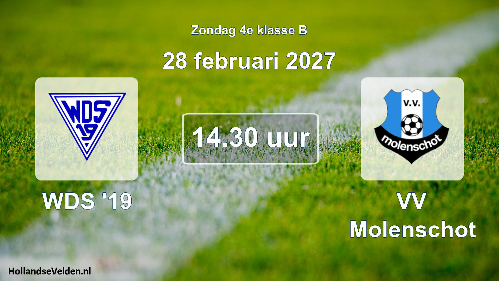 Geplande wedstrijd: WDS '19 - VV Molenschot (28 februari 2027)