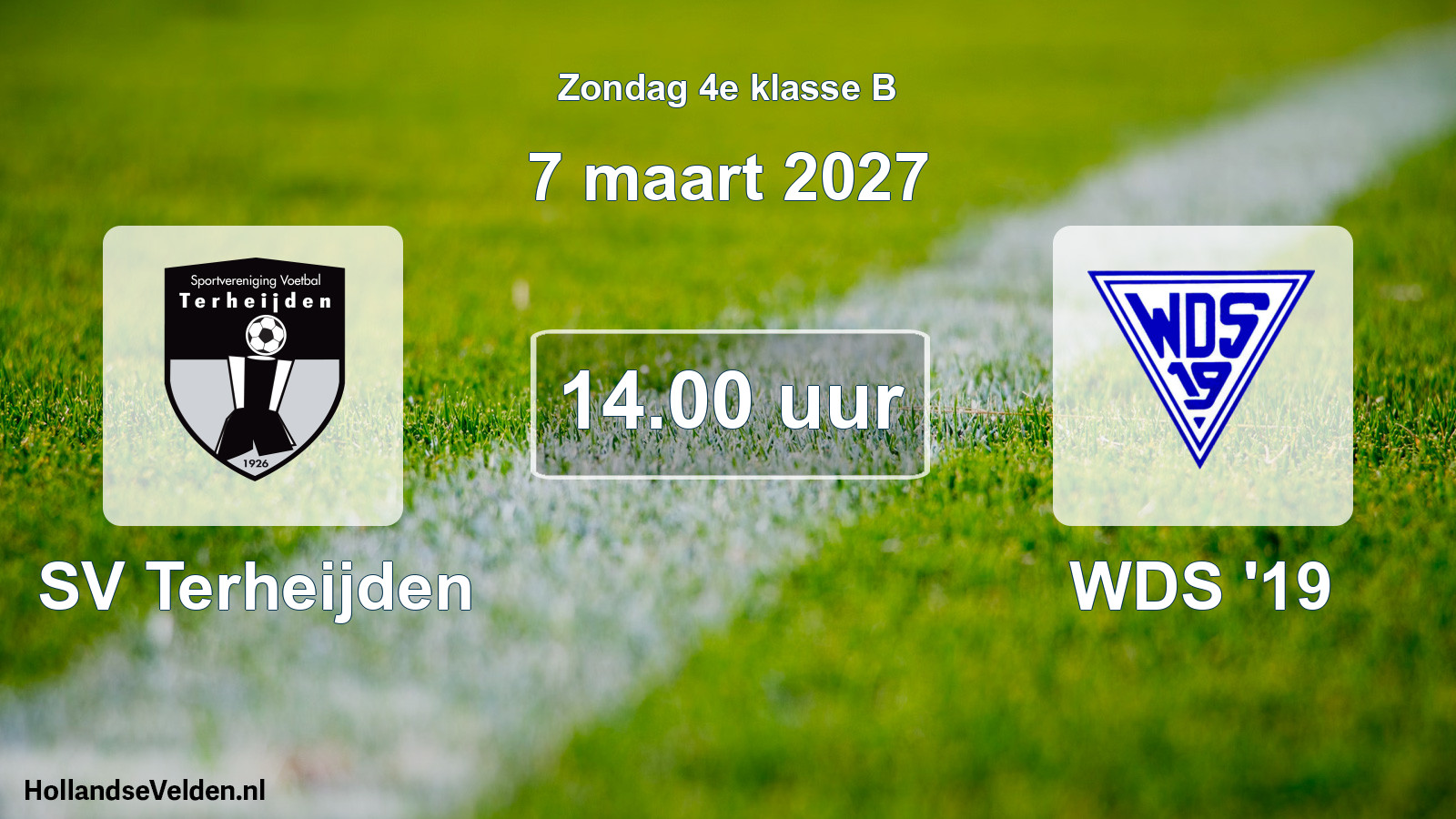 Geplande wedstrijd: SV Terheijden - WDS '19 (7 maart 2027)
