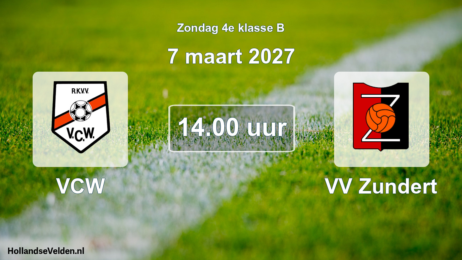 Geplande wedstrijd: VCW - VV Zundert (7 maart 2027)