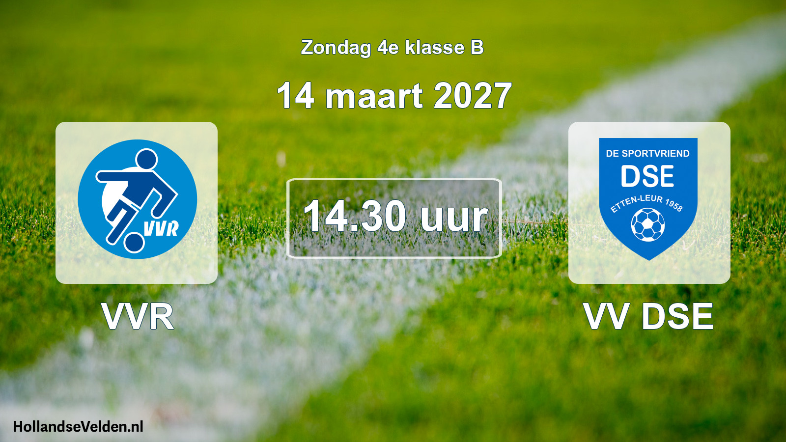 Geplande wedstrijd: VVR - VV DSE (14 maart 2027)