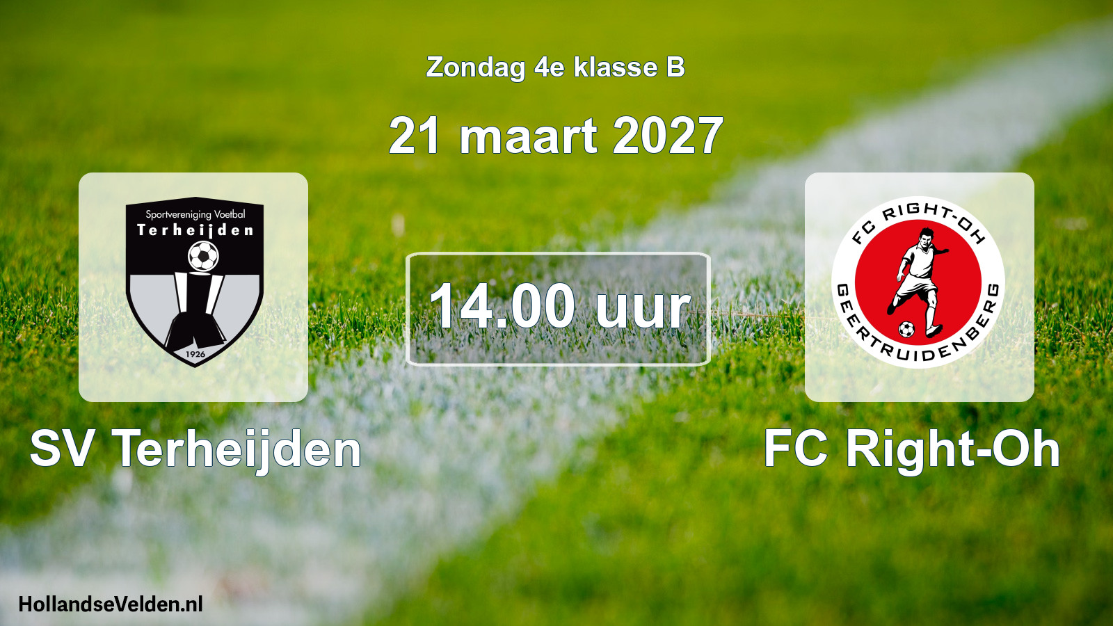 Geplande wedstrijd: SV Terheijden - FC Right-Oh (21 maart 2027)