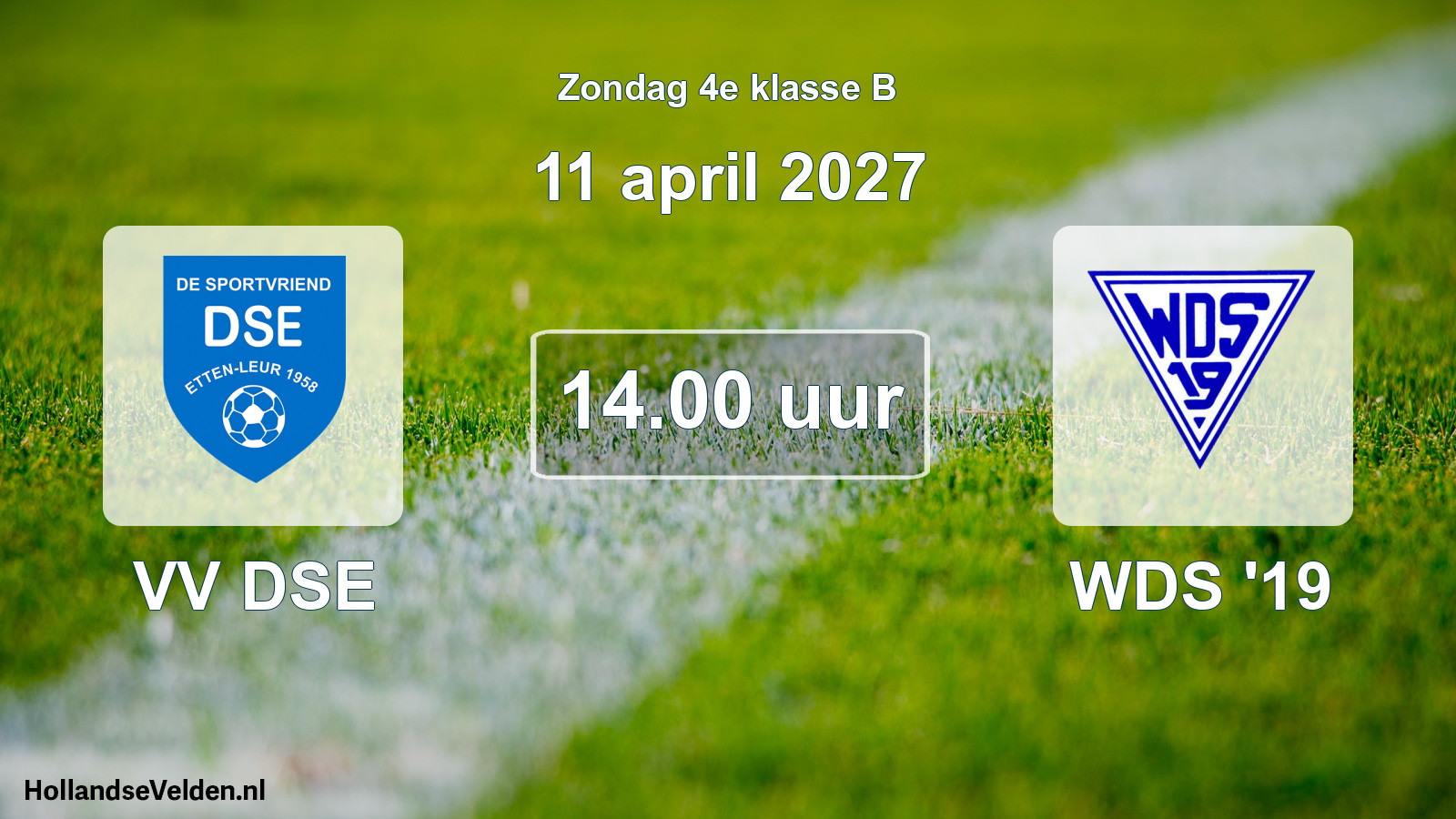Geplande wedstrijd: VV DSE - WDS '19 (11 april 2027)