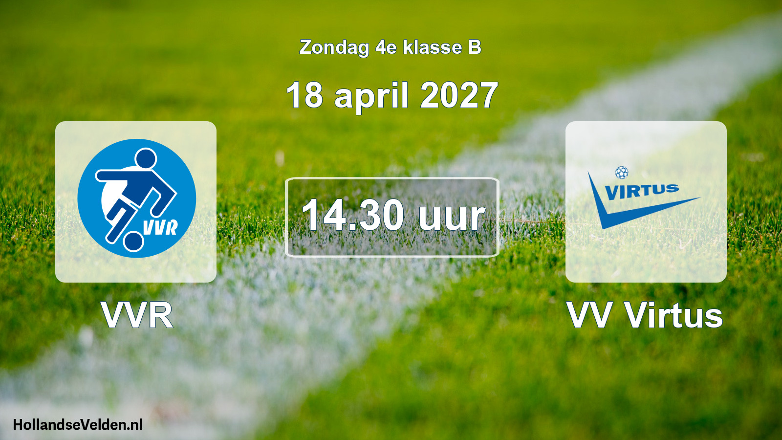 Geplande wedstrijd: VVR - VV Virtus (18 april 2027)