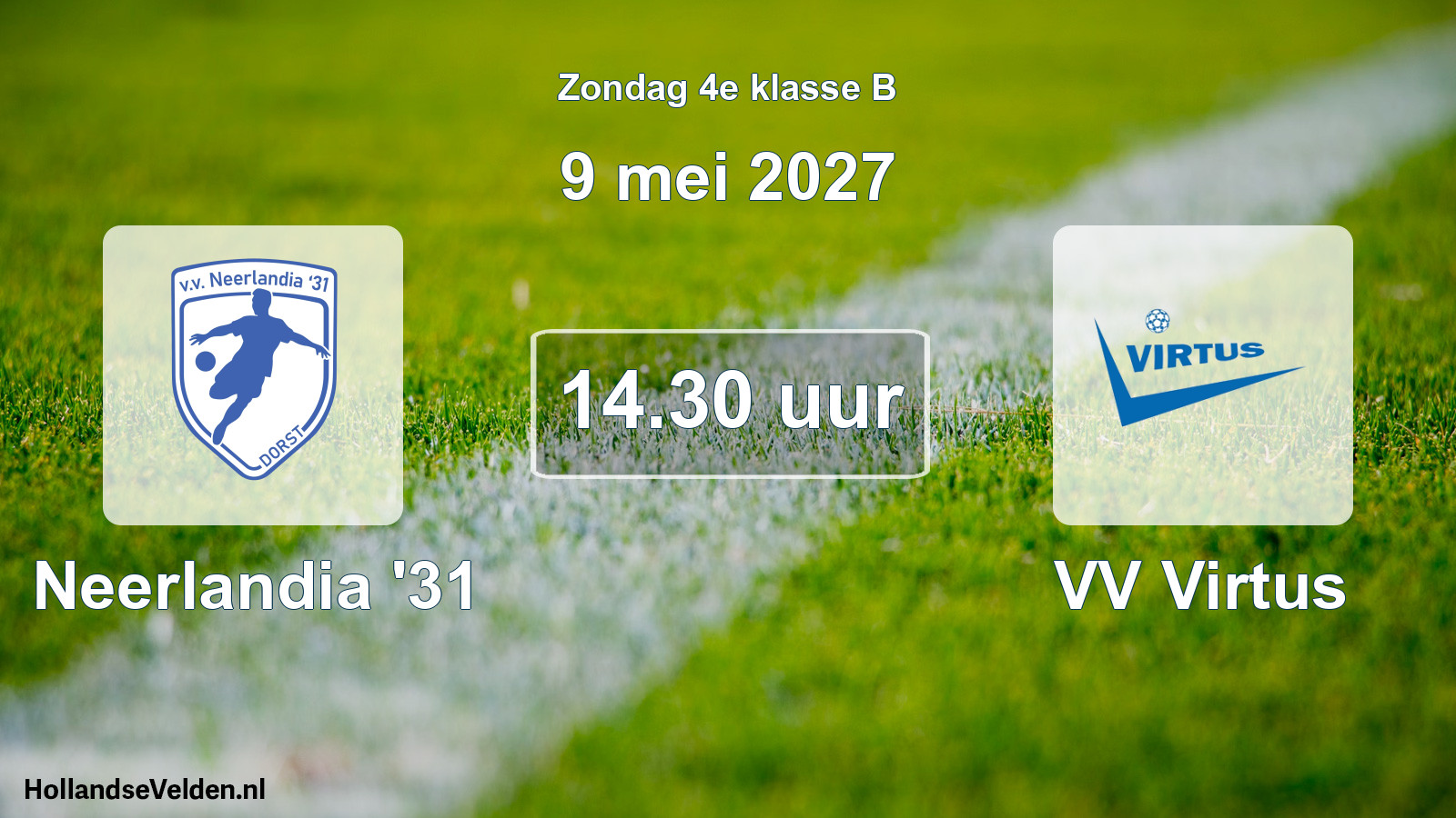 Geplande wedstrijd: Neerlandia '31 - VV Virtus (9 mei 2027)