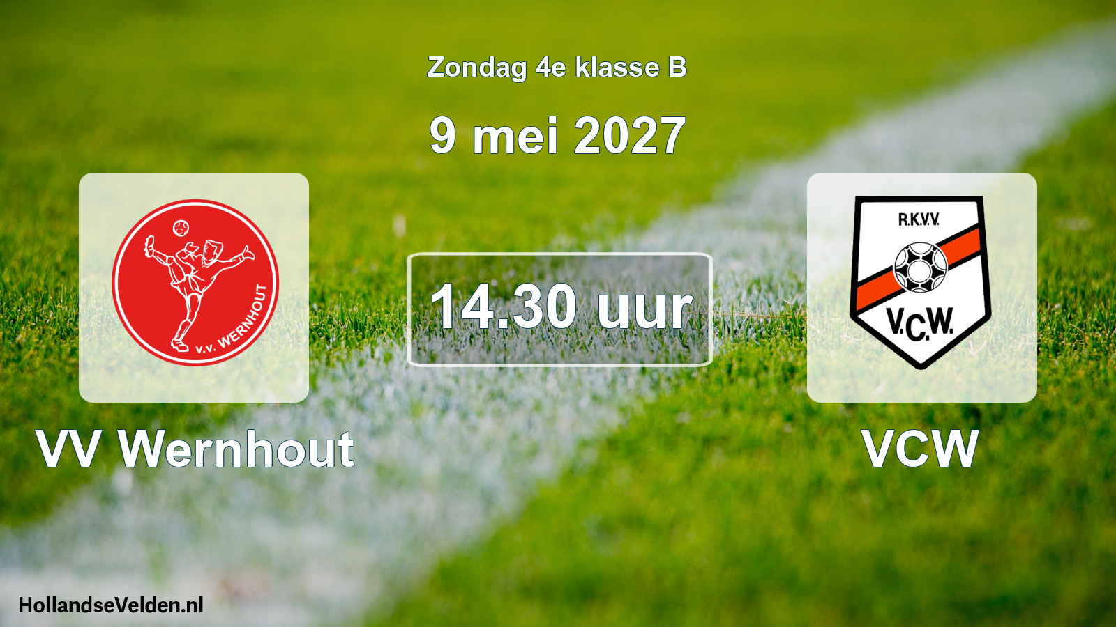 Geplande wedstrijd: VV Wernhout - VCW (9 mei 2027)