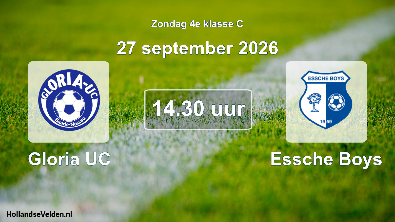Geplande wedstrijd: Gloria UC - Essche Boys (27 september 2026)
