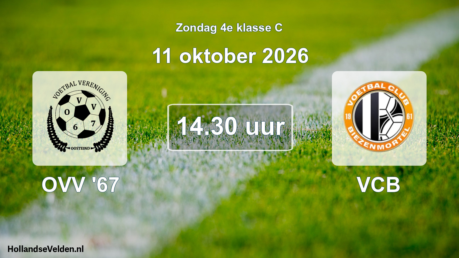 Geplande wedstrijd: OVV '67 - VCB (11 oktober 2026)