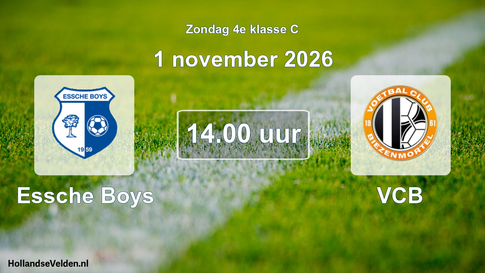 Geplande wedstrijd: Essche Boys - VCB (1 november 2026)