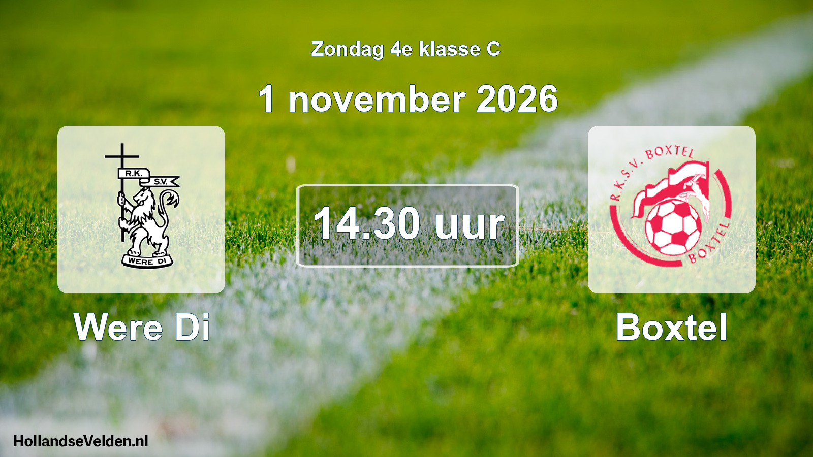 Scheduled Match: Were Di - Boxtel (1 November 2026)