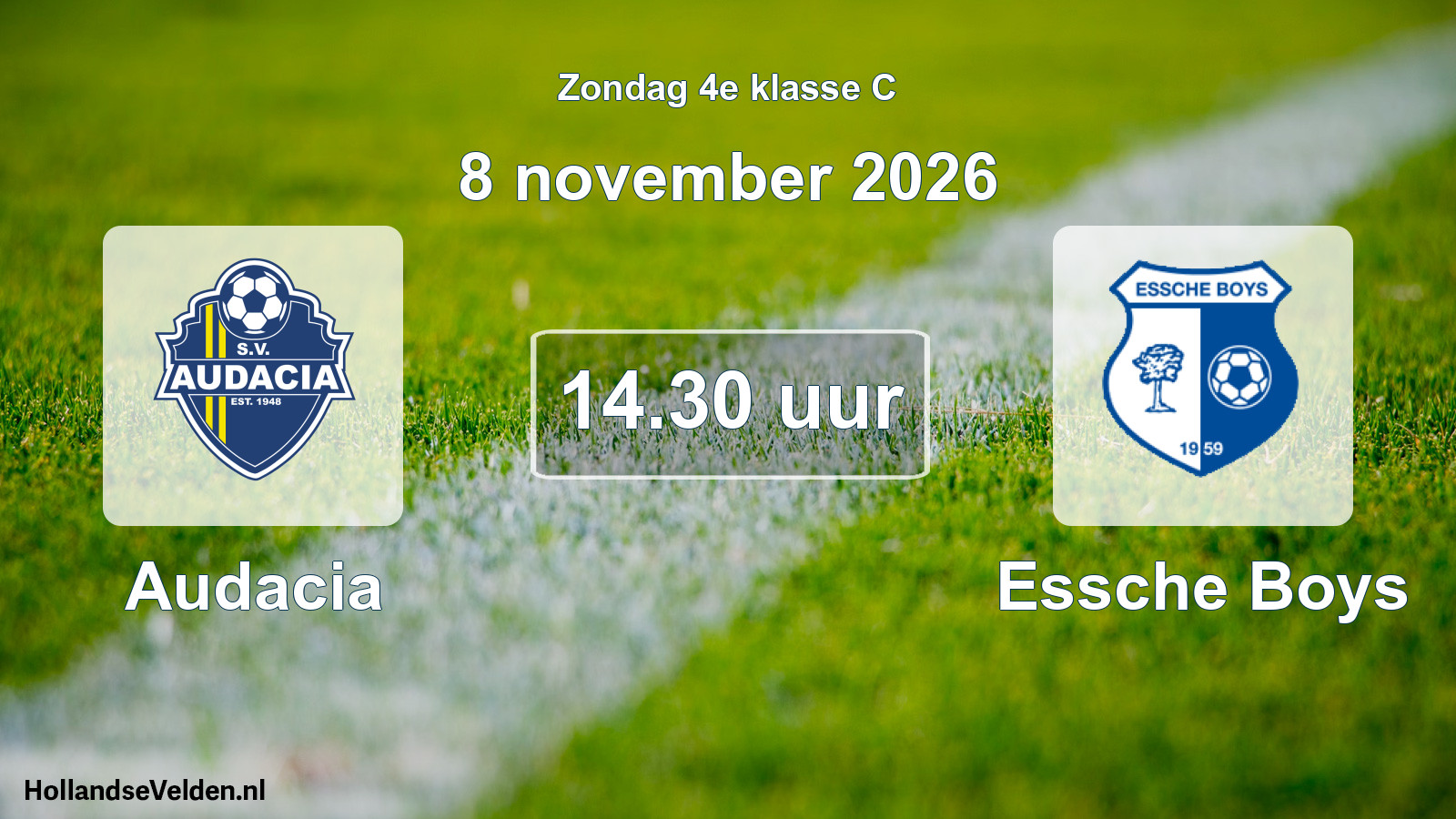 Scheduled Match: Audacia - Essche Boys (8 November 2026)