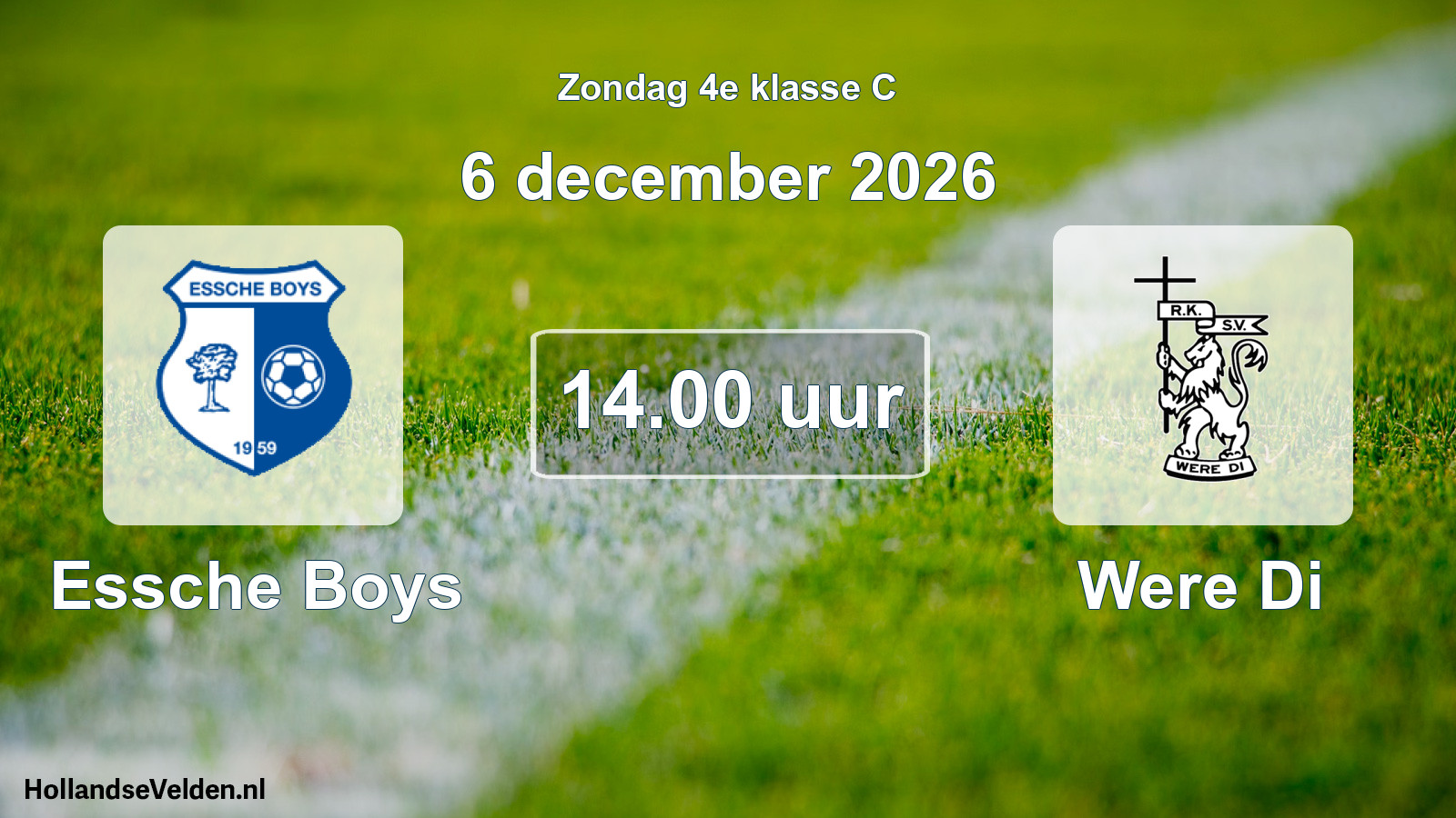 Geplande wedstrijd: Essche Boys - Were Di (6 december 2026)