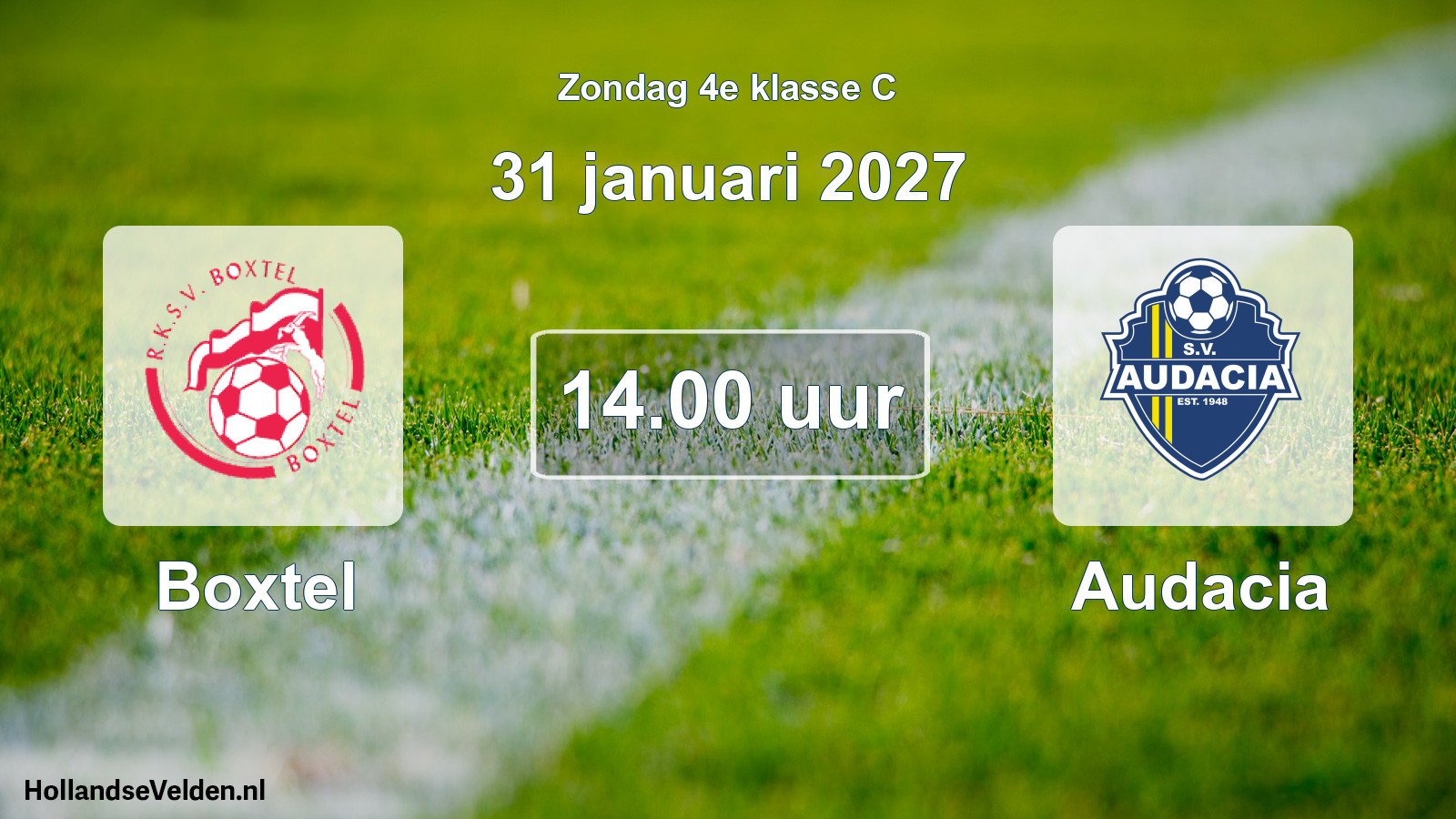 Geplande wedstrijd: Boxtel - Audacia (31 januari 2027)