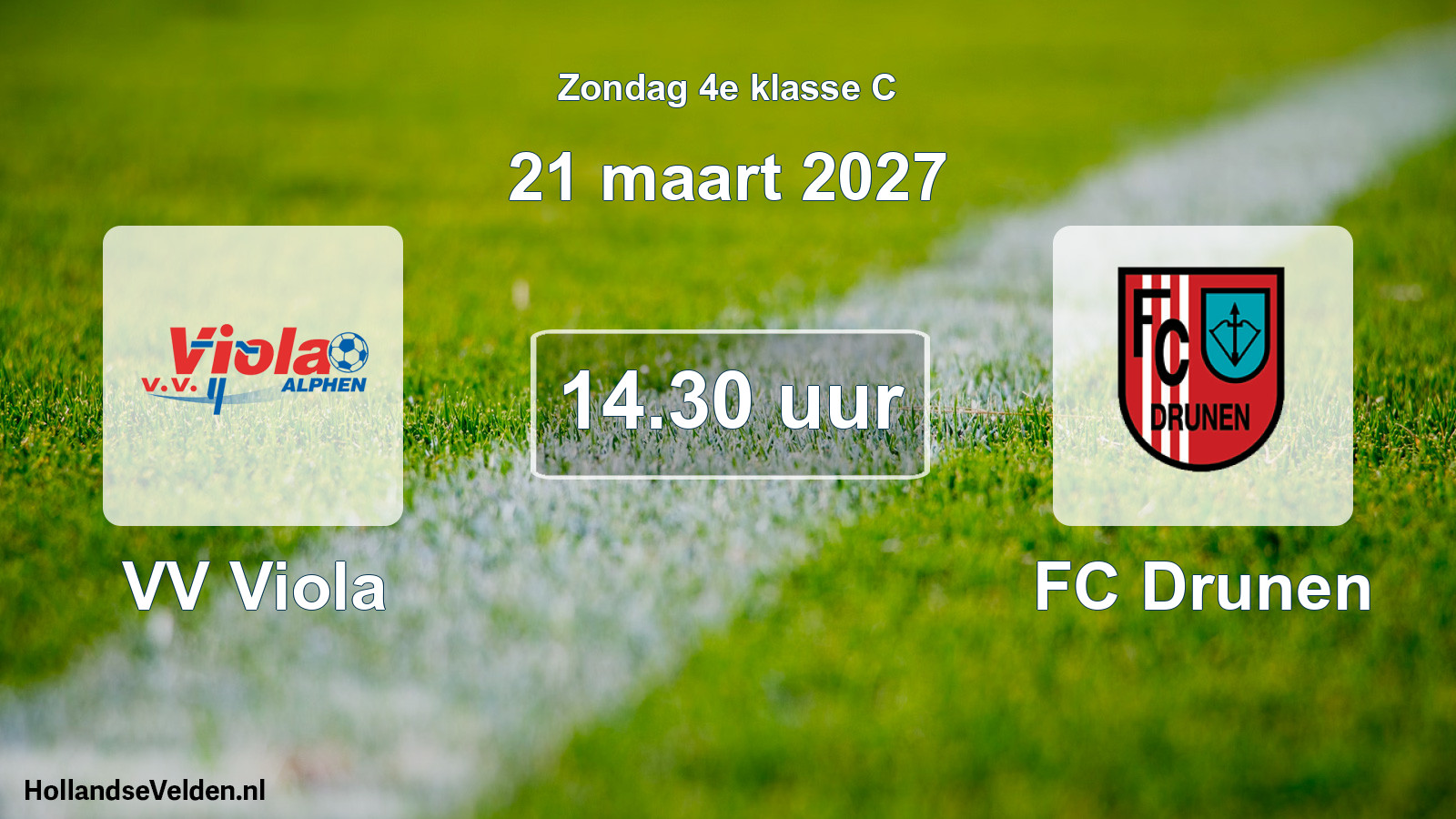Geplande wedstrijd: VV Viola - FC Drunen (21 maart 2027)