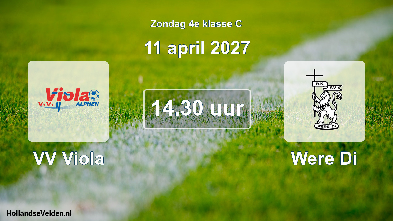 Geplande wedstrijd: VV Viola - Were Di (11 april 2027)