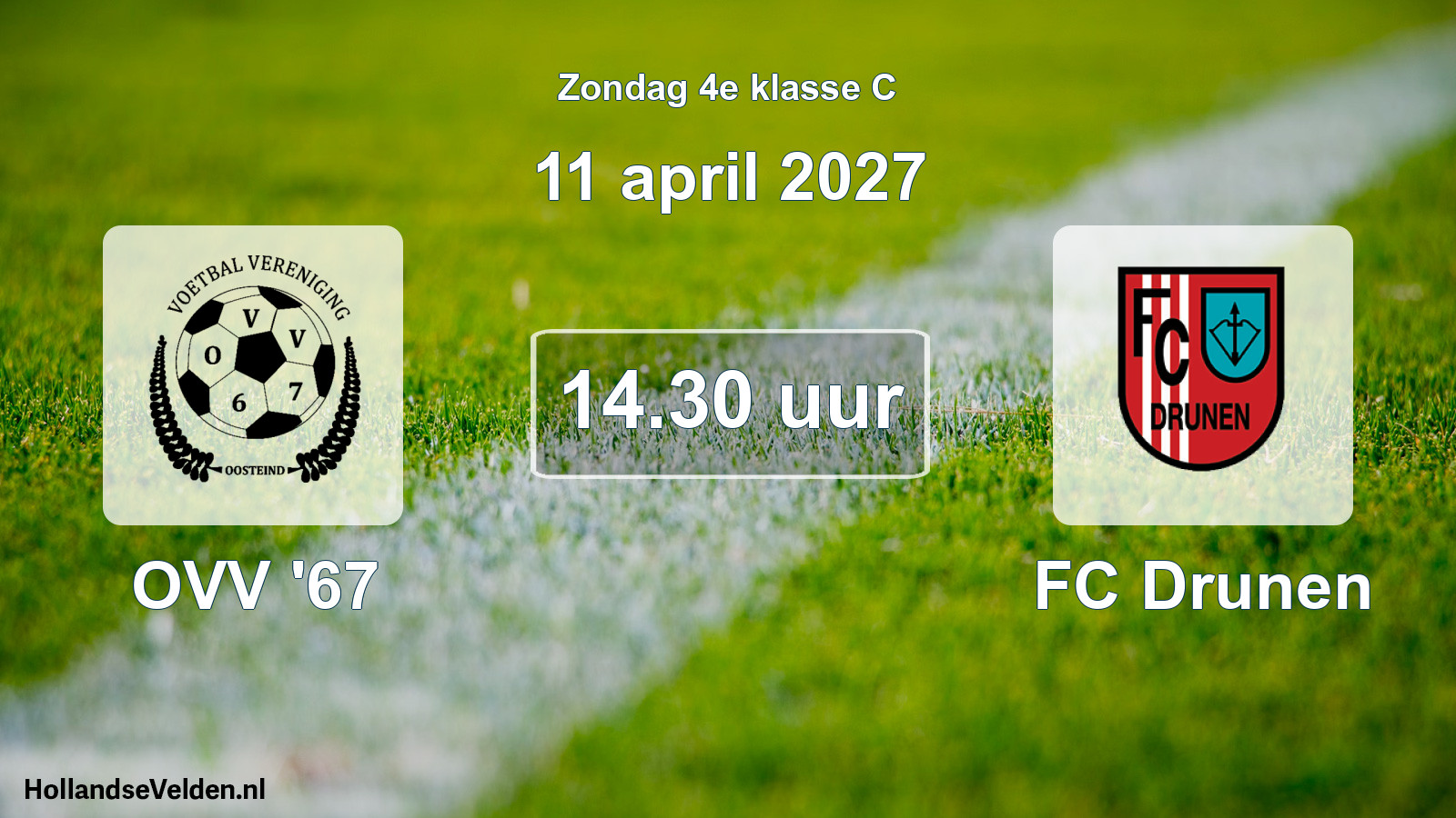 Geplande wedstrijd: OVV '67 - FC Drunen (11 april 2027)