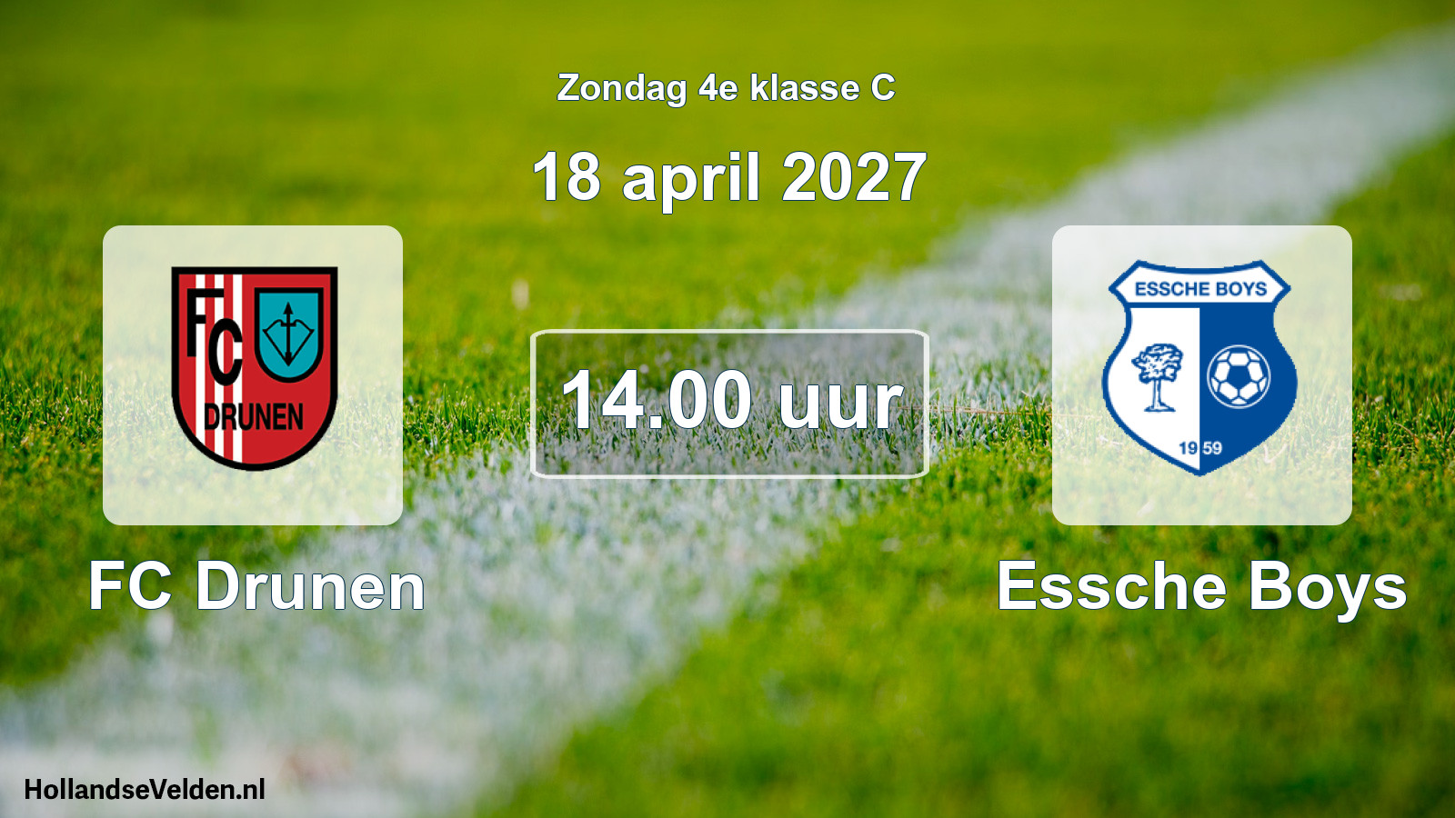 Geplande wedstrijd: FC Drunen - Essche Boys (18 april 2027)