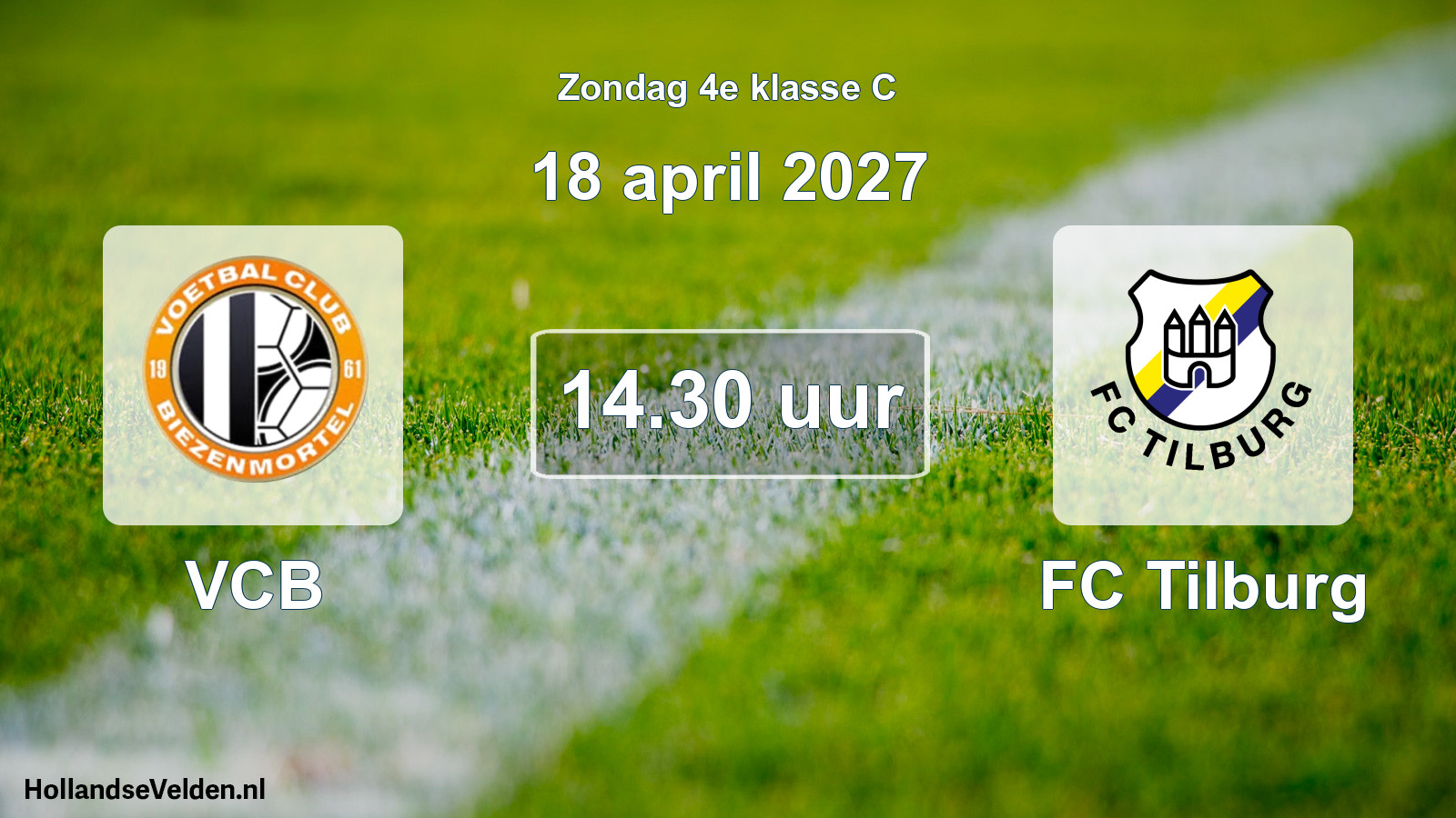 Geplande wedstrijd: VCB - FC Tilburg (18 april 2027)