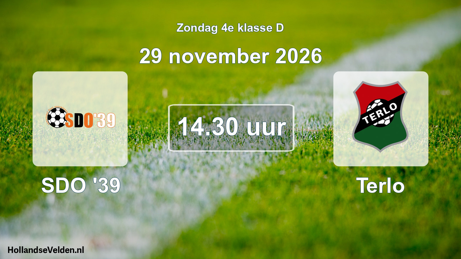 Geplande wedstrijd: SDO '39 - Terlo (29 november 2026)