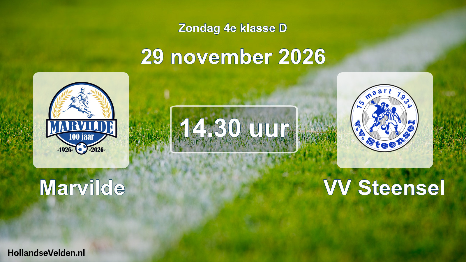 Geplande wedstrijd: Marvilde - VV Steensel (29 november 2026)