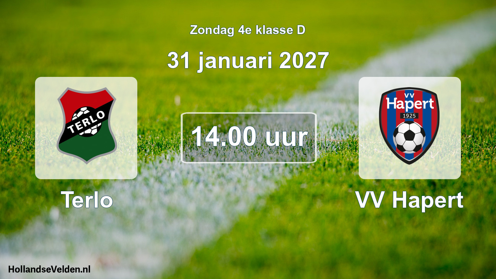 Geplande wedstrijd: Terlo - VV Hapert (31 januari 2027)