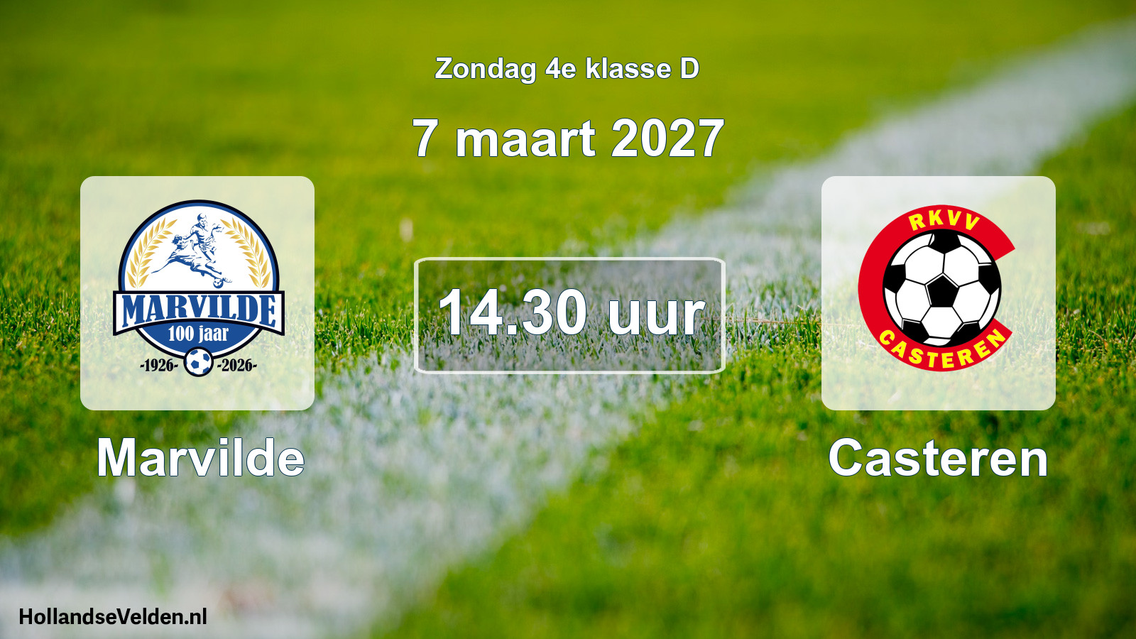 Geplande wedstrijd: Marvilde - Casteren (7 maart 2027)