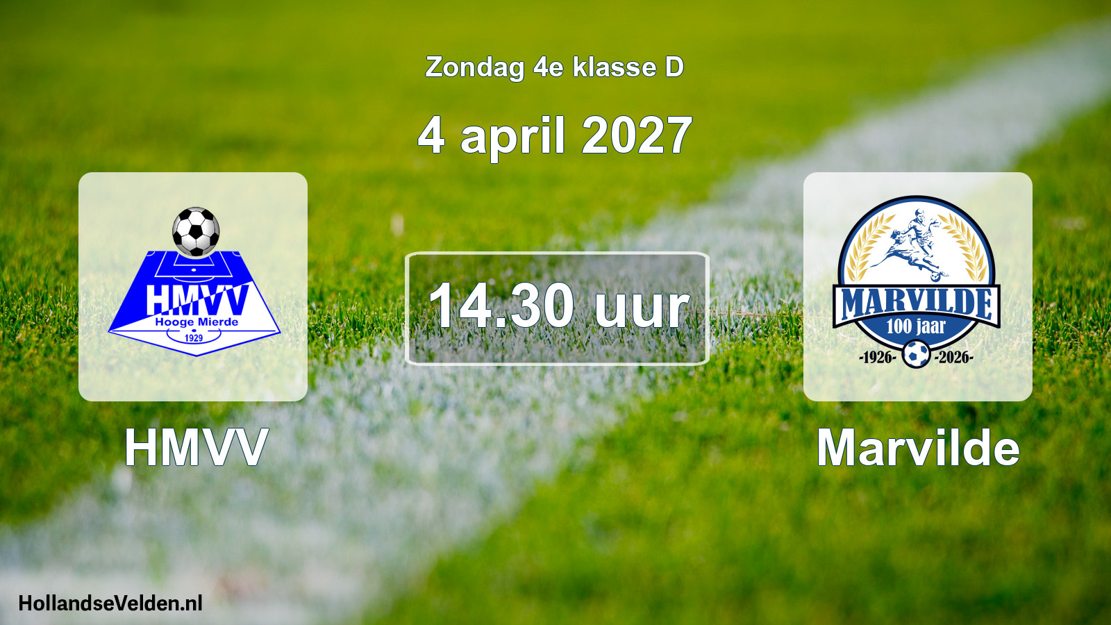 Scheduled Match: HMVV - Marvilde (4 April 2027)