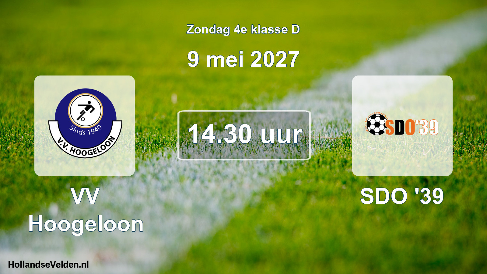 Geplande wedstrijd: VV Hoogeloon - SDO '39 (9 mei 2027)