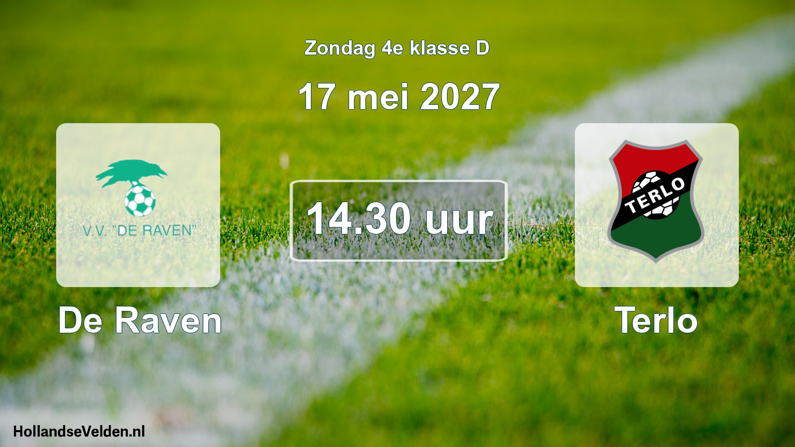 Geplande wedstrijd: De Raven - Terlo (17 mei 2027)