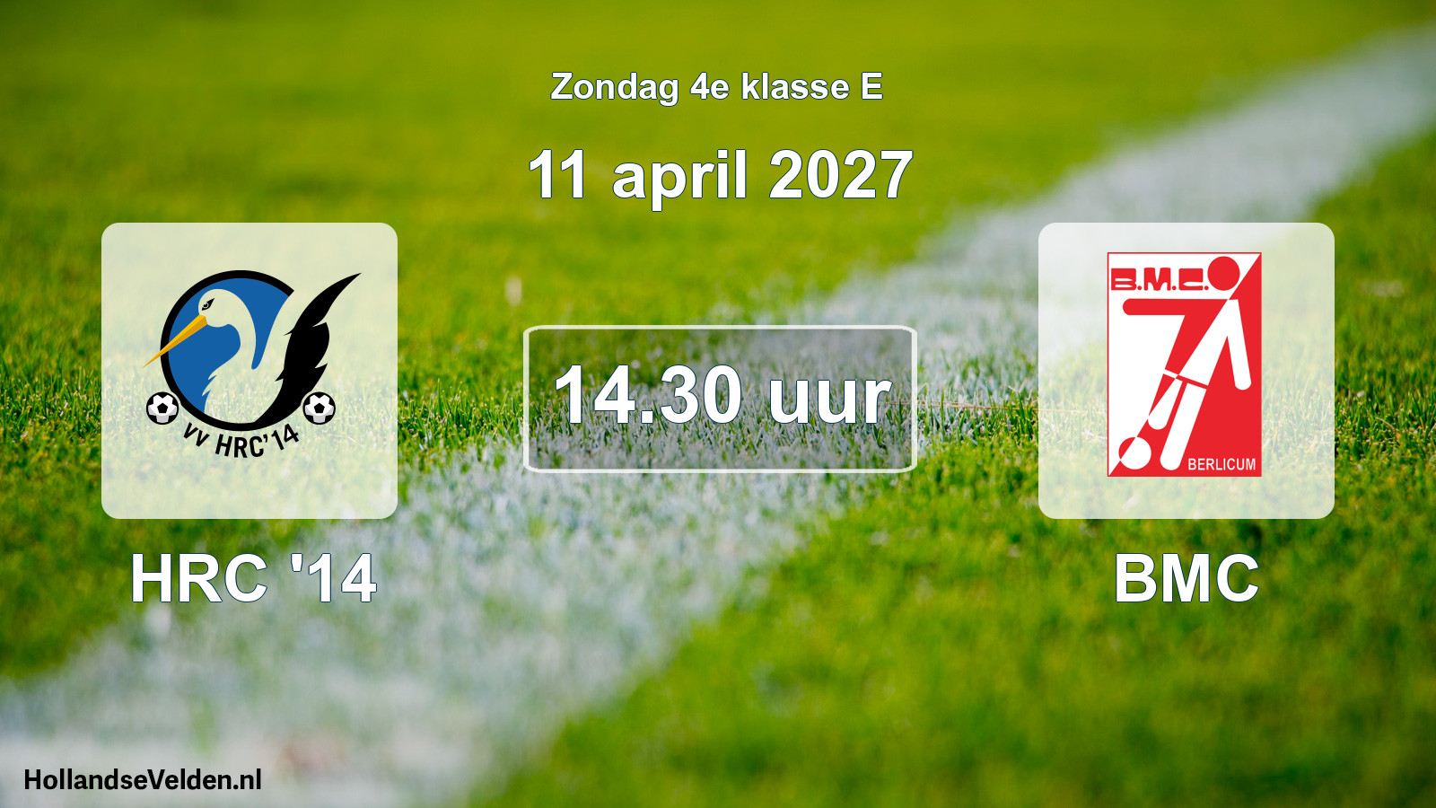 Geplande wedstrijd: HRC '14 - BMC (11 april 2027)