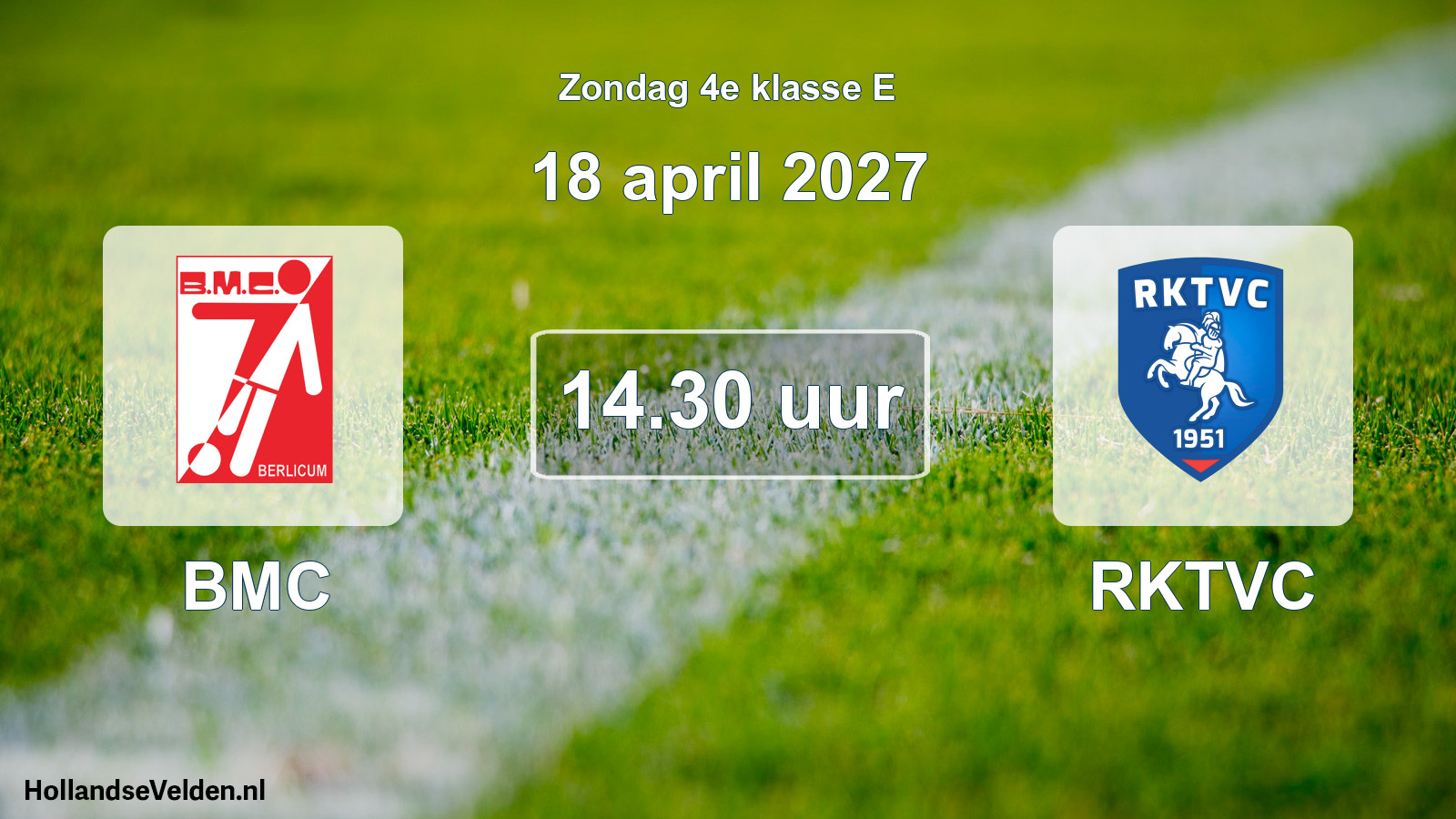 Geplande wedstrijd: BMC - RKTVC (18 april 2027)