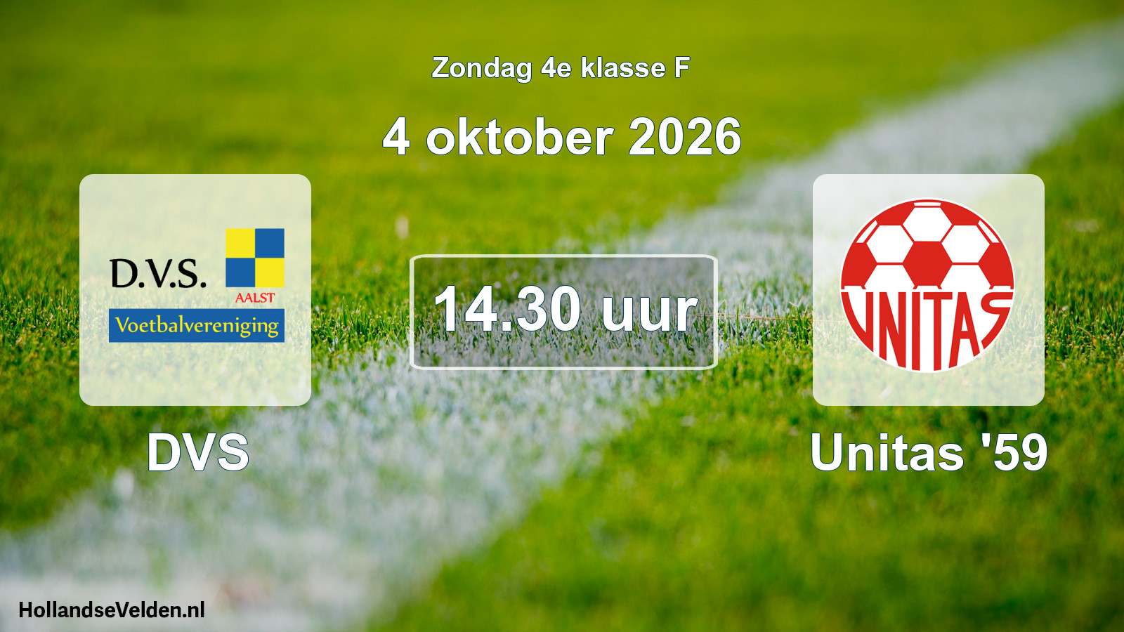 Geplande wedstrijd: DVS - Unitas '59 (4 oktober 2026)
