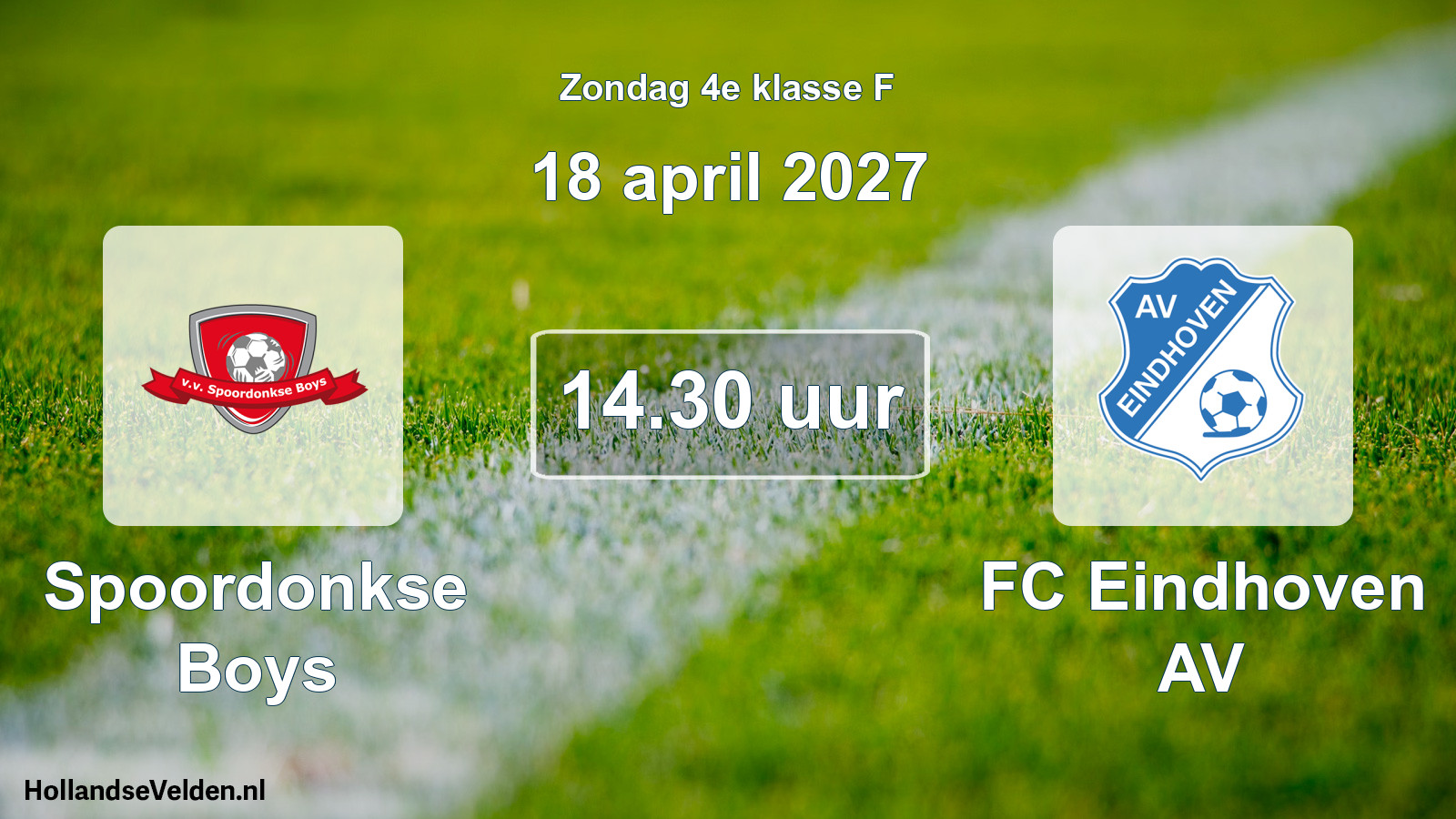 Geplande wedstrijd: Spoordonkse Boys - FC Eindhoven AV (18 april 2027)