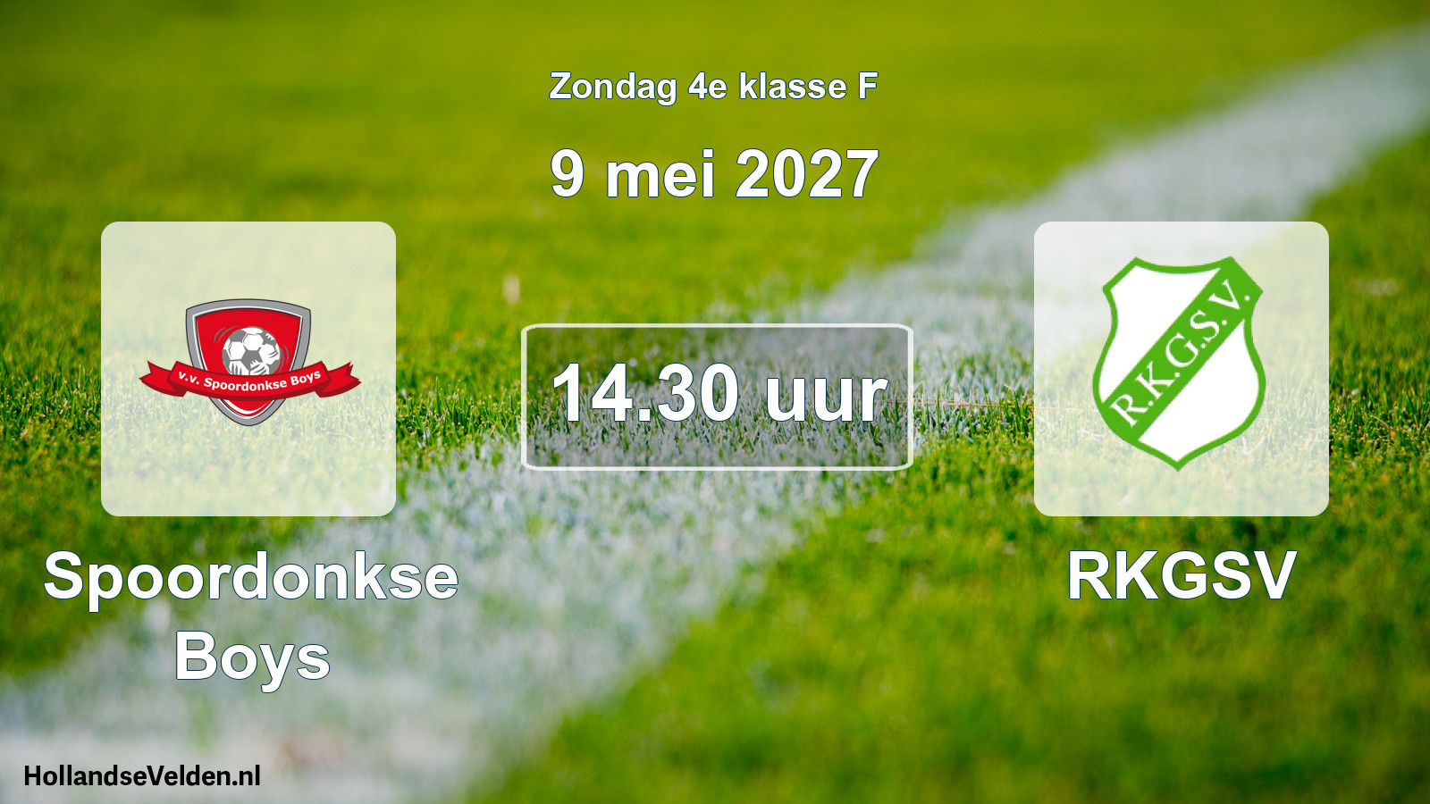 Geplande wedstrijd: Spoordonkse Boys - RKGSV (9 mei 2027)