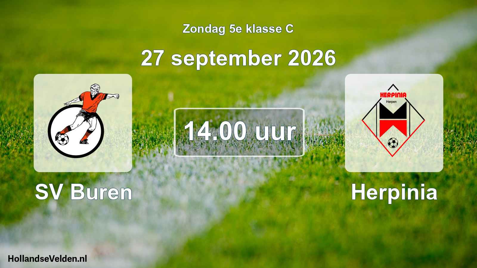 Geplande wedstrijd: SV Buren - Herpinia (27 september 2026)