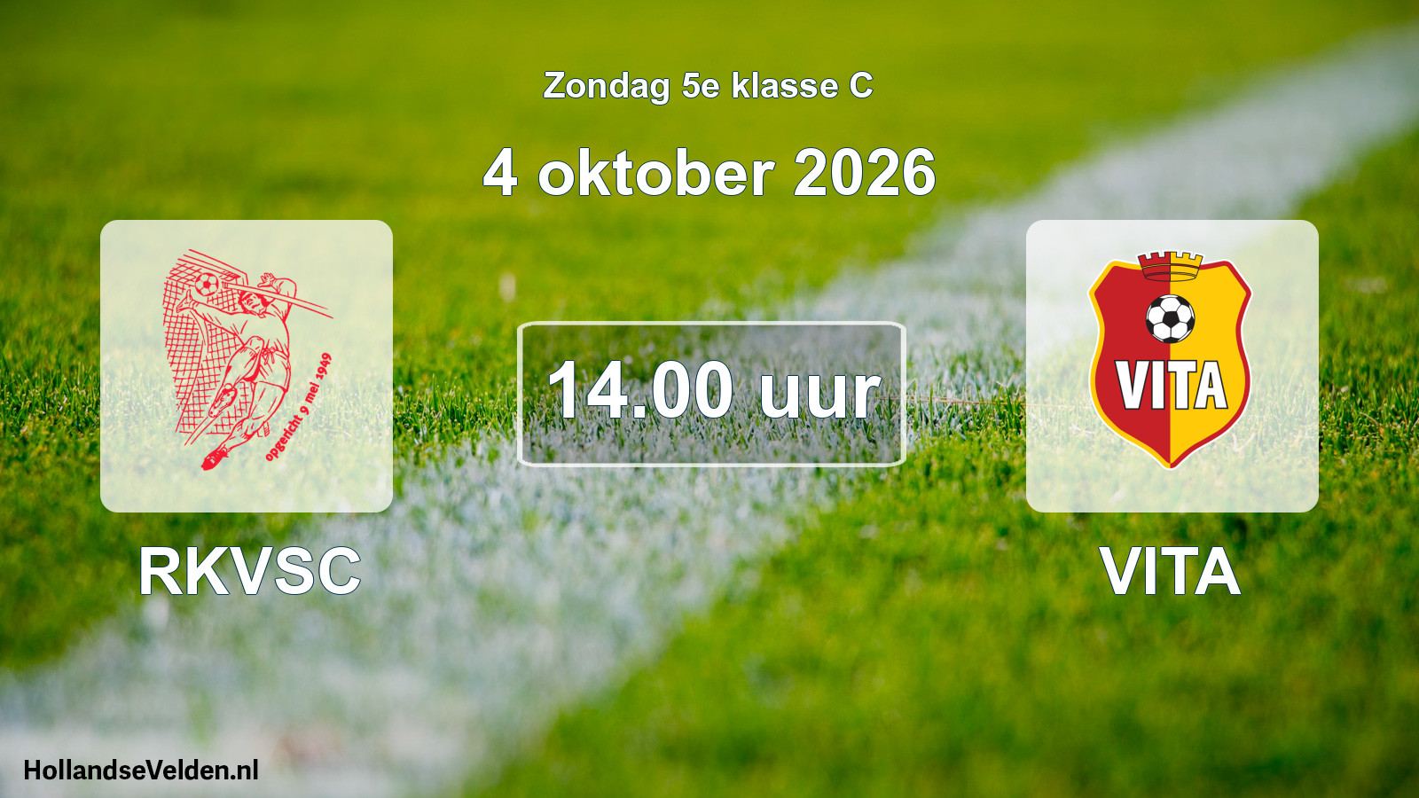 Geplande wedstrijd: RKVSC - VITA (4 oktober 2026)