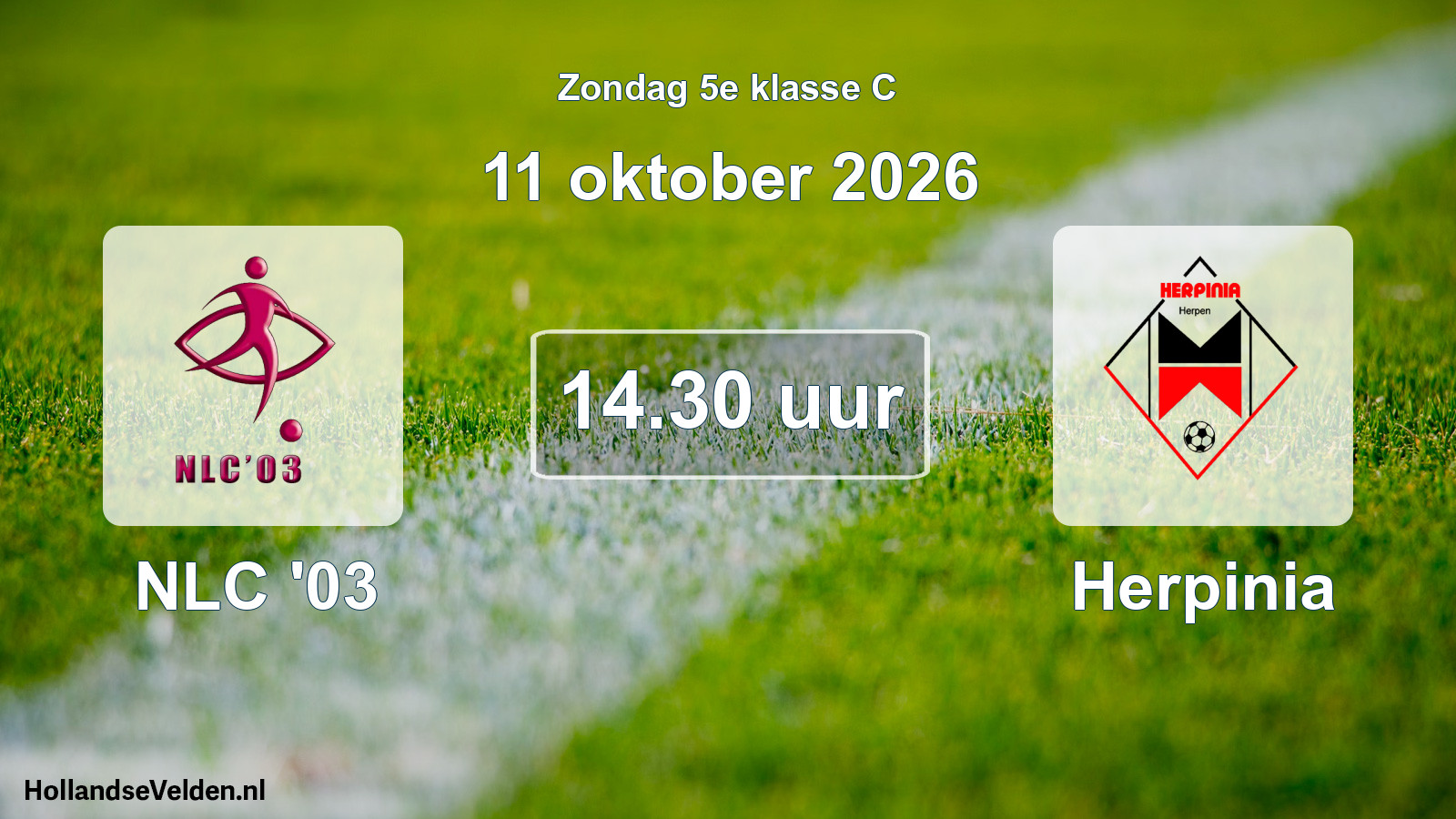 Geplande wedstrijd: NLC '03 - Herpinia (11 oktober 2026)