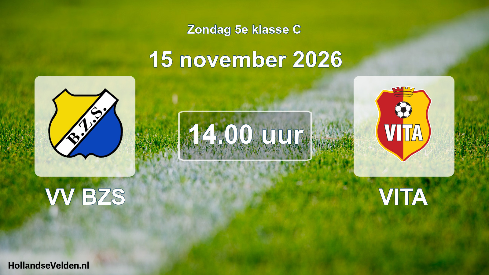 Geplande wedstrijd: VV BZS - VITA (15 november 2026)