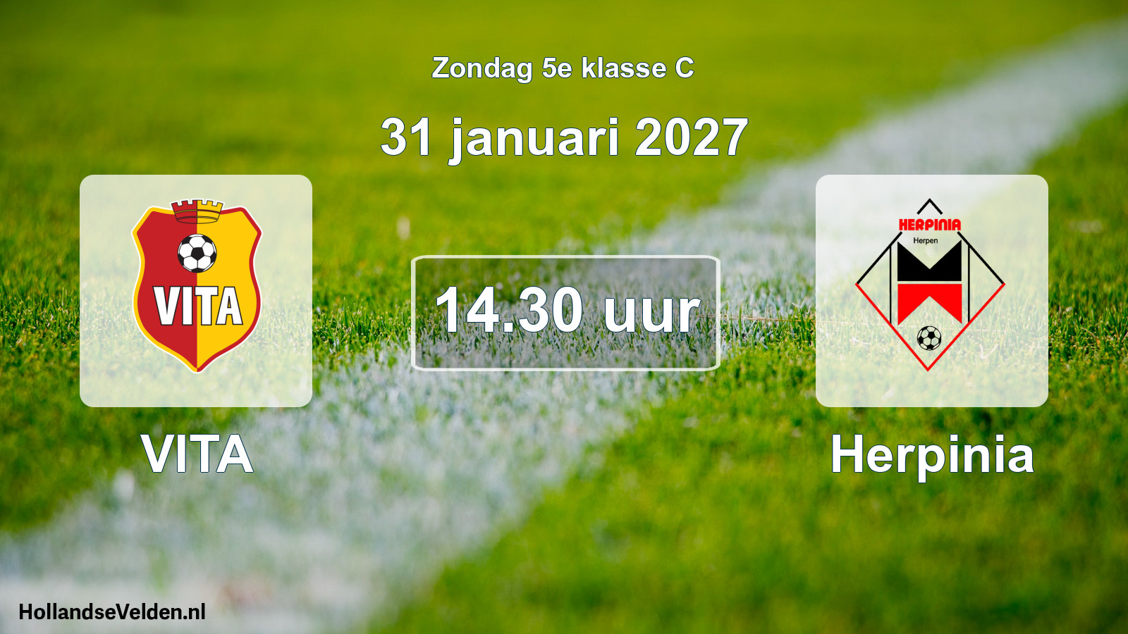 Geplande wedstrijd: VITA - Herpinia (31 januari 2027)
